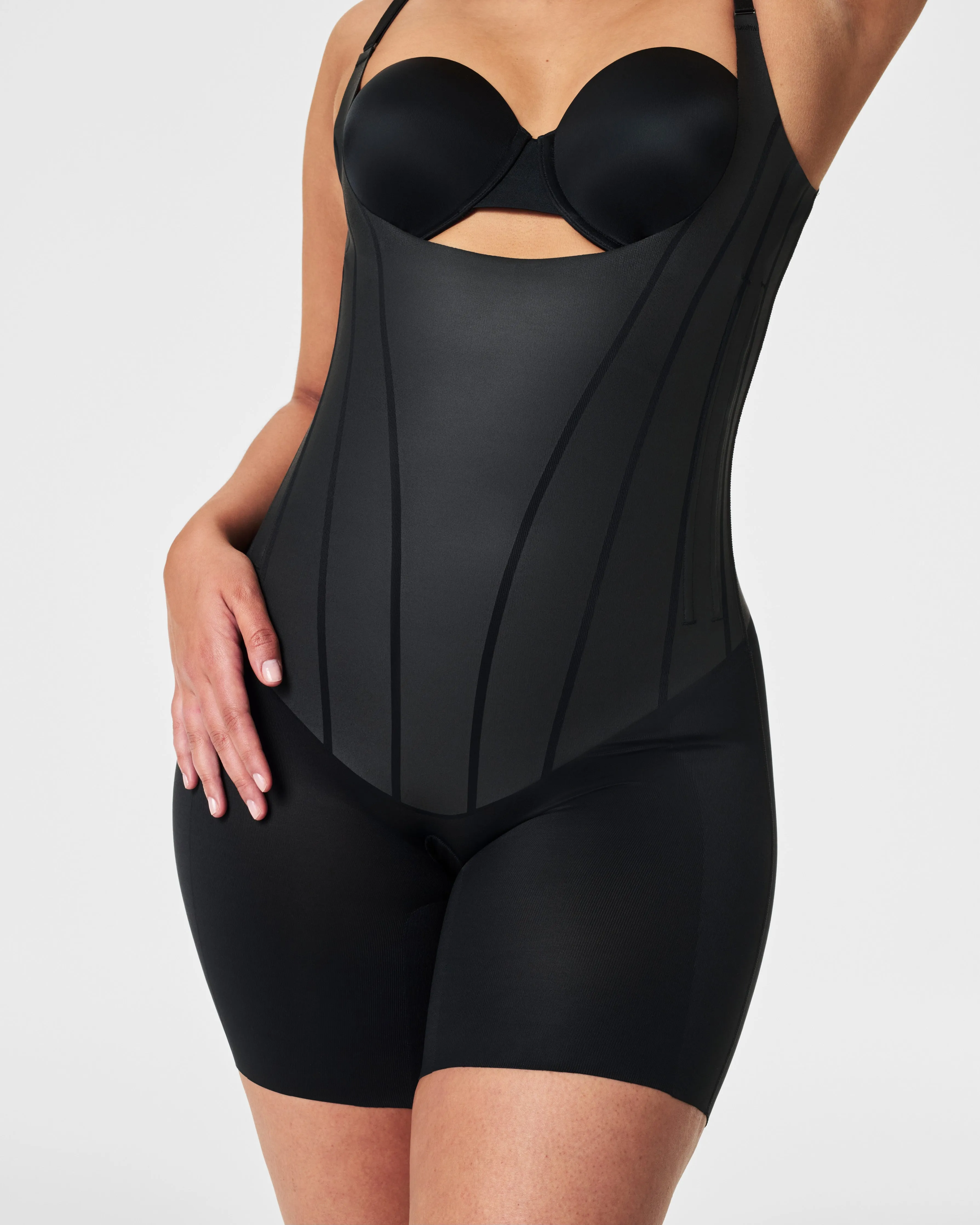 SPANXsculpt™ TotalContour Open-Bust Mid-Thigh Bodysuit sold by SPANX product image thumbnail 3