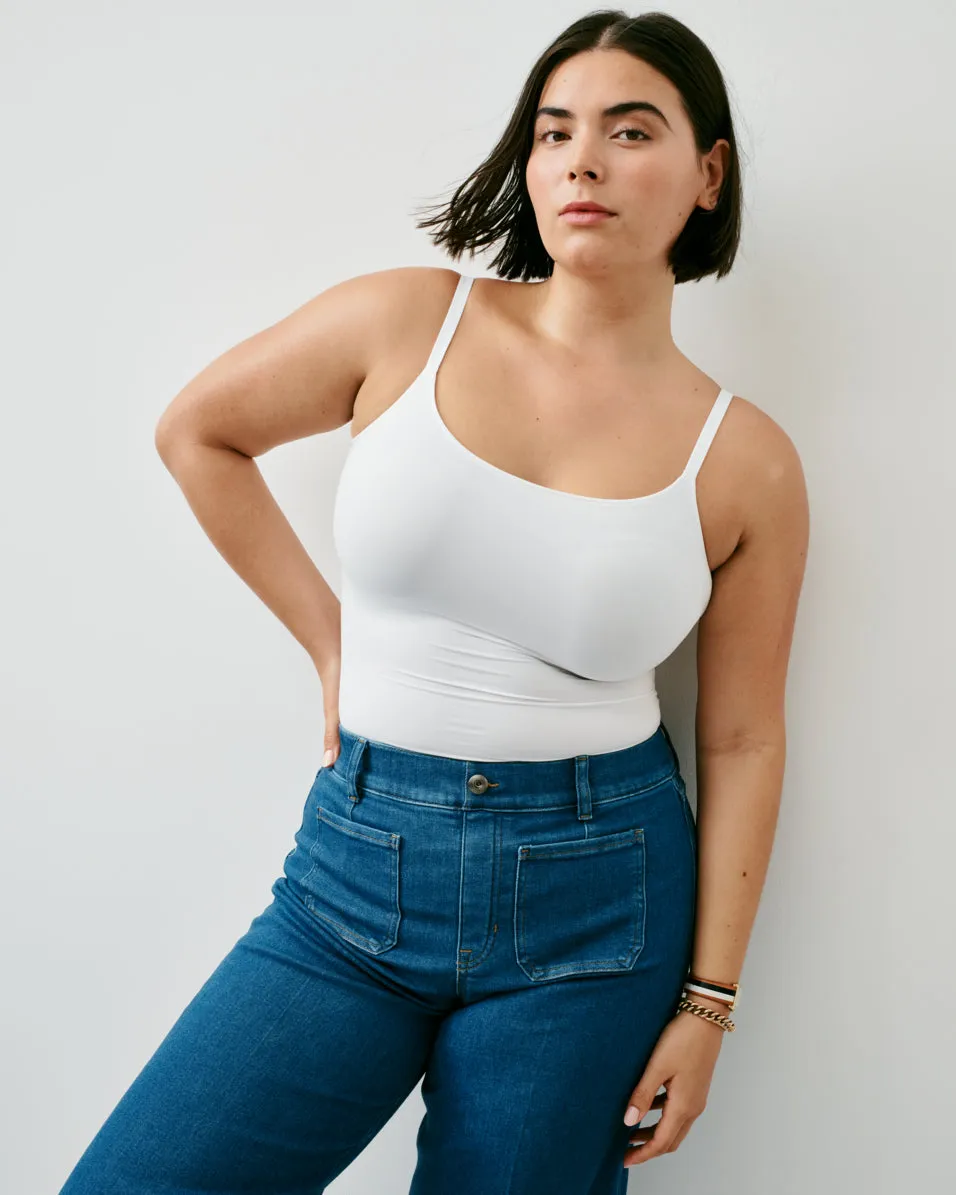 SPANXshape™ EveryWear Cropped Wide Leg Jeans with Patch Pockets, Washed Blue sold by SPANX product image thumbnail 4