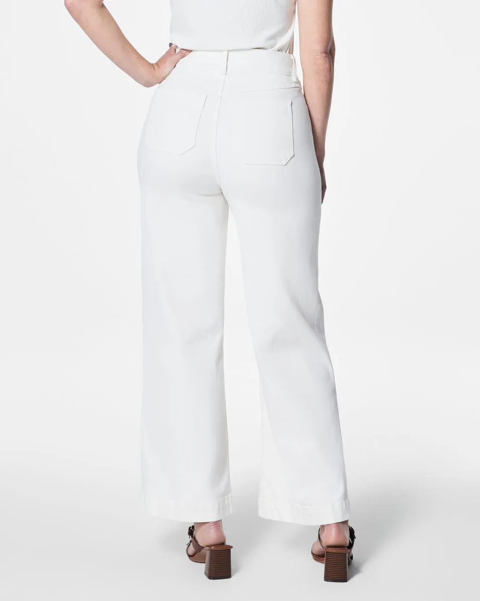 SPANXshape™ EveryWear Cropped Wide Leg Jeans with Patch Pockets, White sold by SPANX product image thumbnail 3
