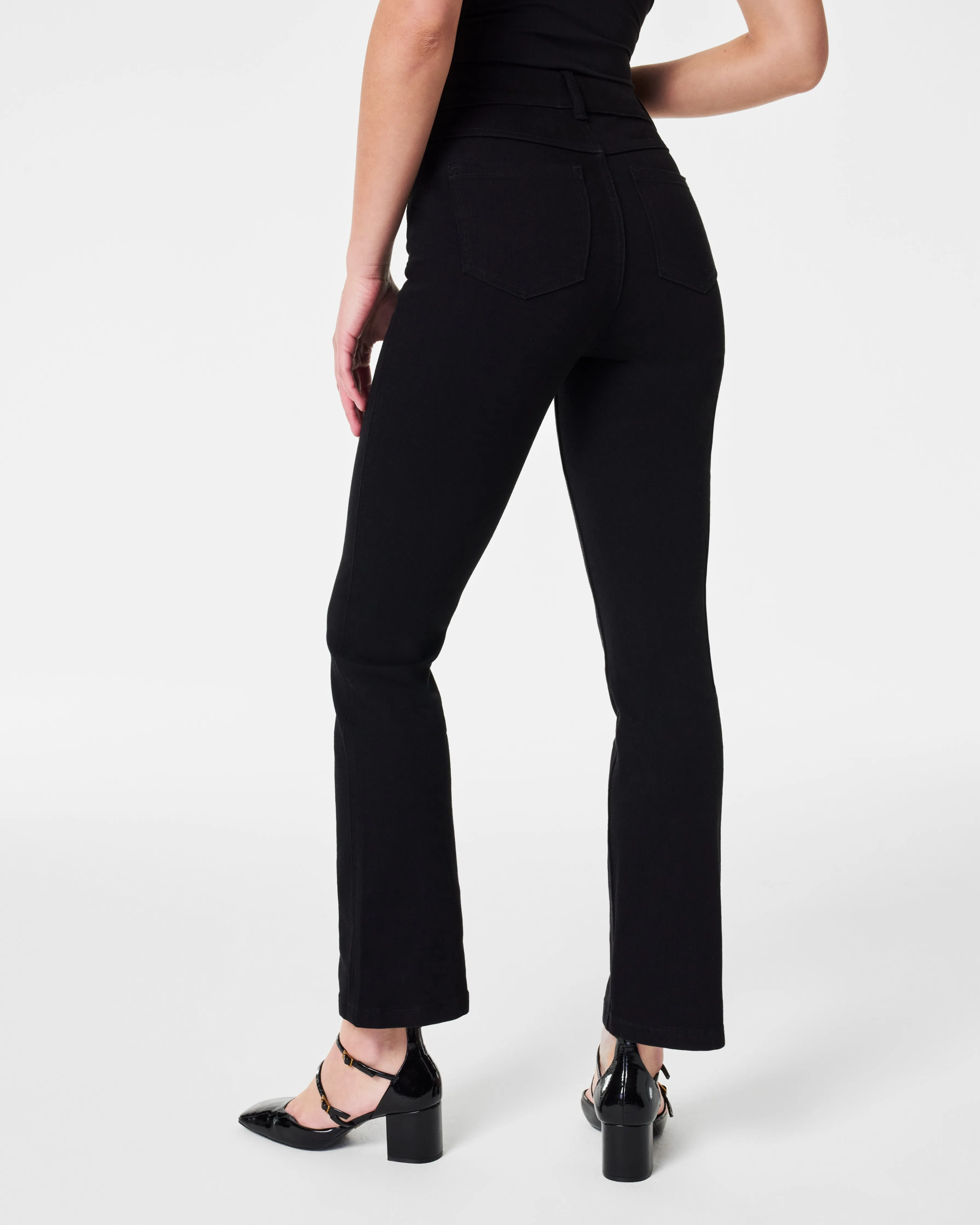 SPANXshape™ EveryWear Kick Flare Jeans, Clean Black sold by SPANX product image thumbnail 3
