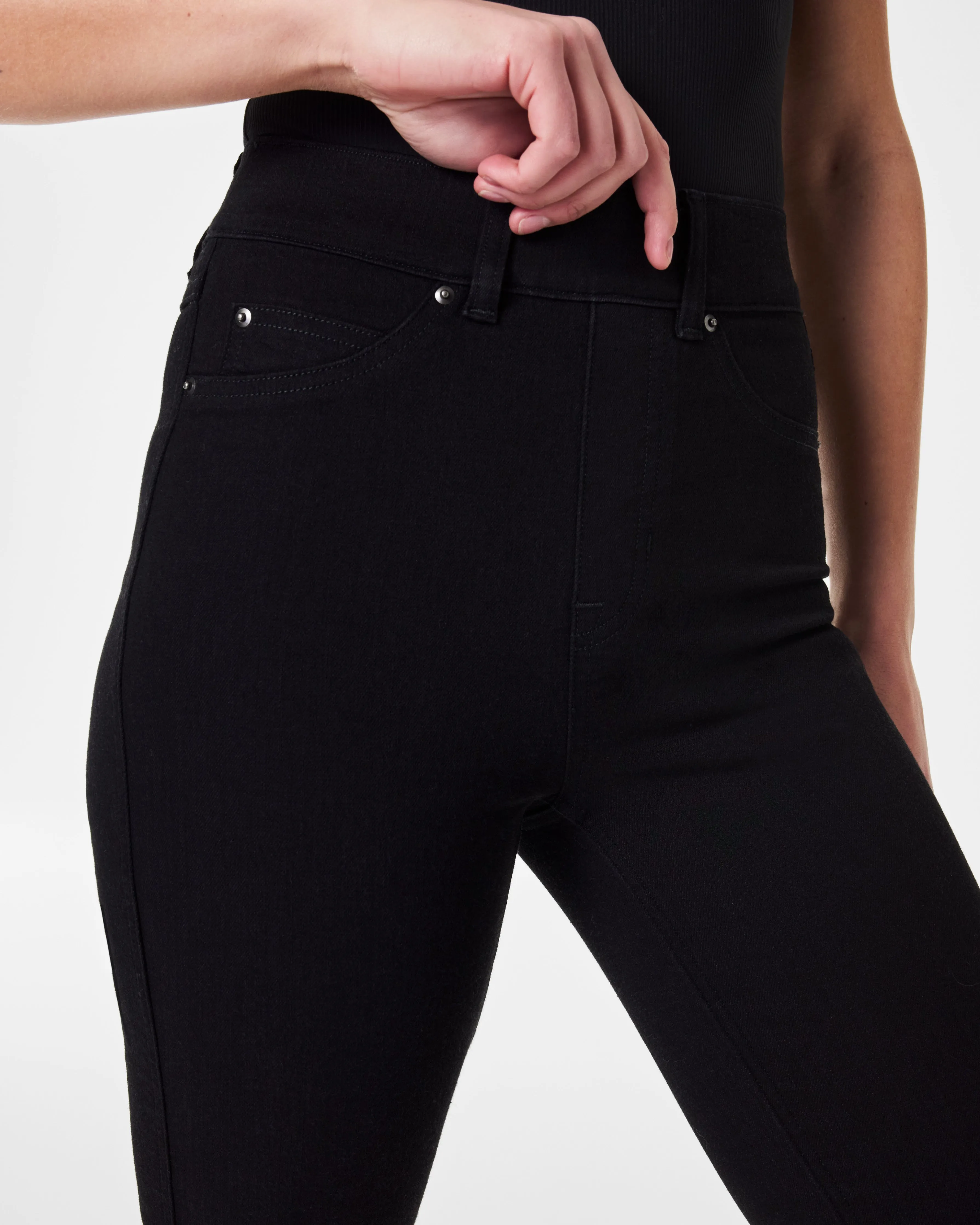 SPANXshape™ EveryWear Kick Flare Jeans, Clean Black sold by SPANX product image thumbnail 5