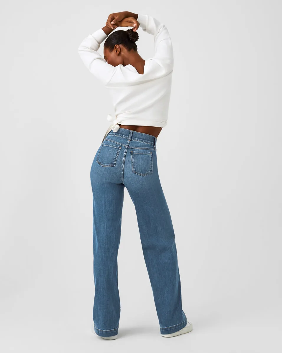 SPANXshape™ EveryWear Seamed-Front Wide Leg Jeans, Vintage Indigo sold by SPANX product image thumbnail 5