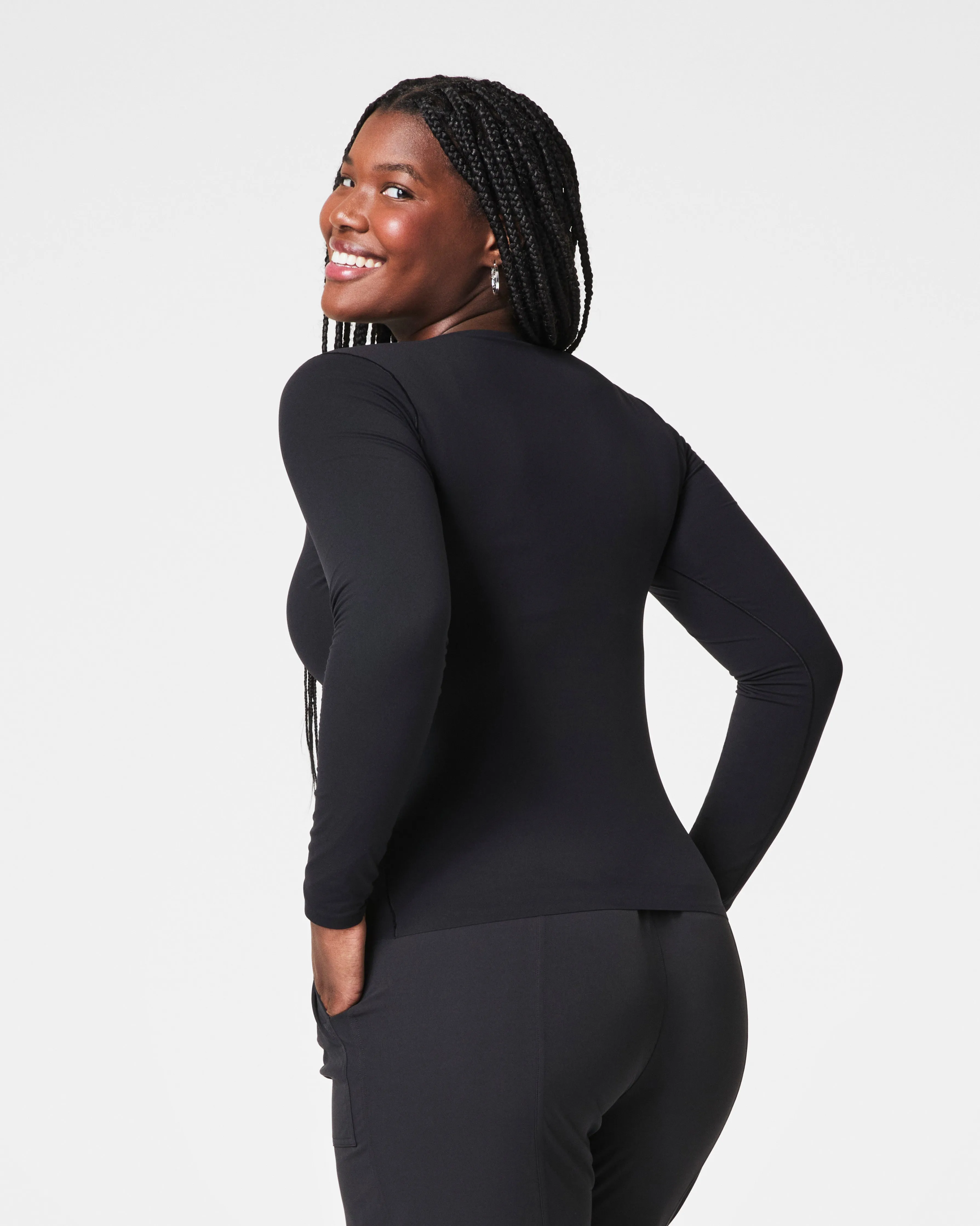 SPANX® Fit-To-You Long Sleeve V-Neck Top sold by SPANX product image thumbnail 2