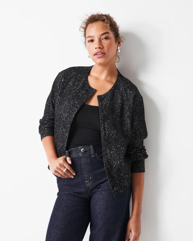 SPANX® Ponte Bomber Jacket, Herringbone sold by SPANX