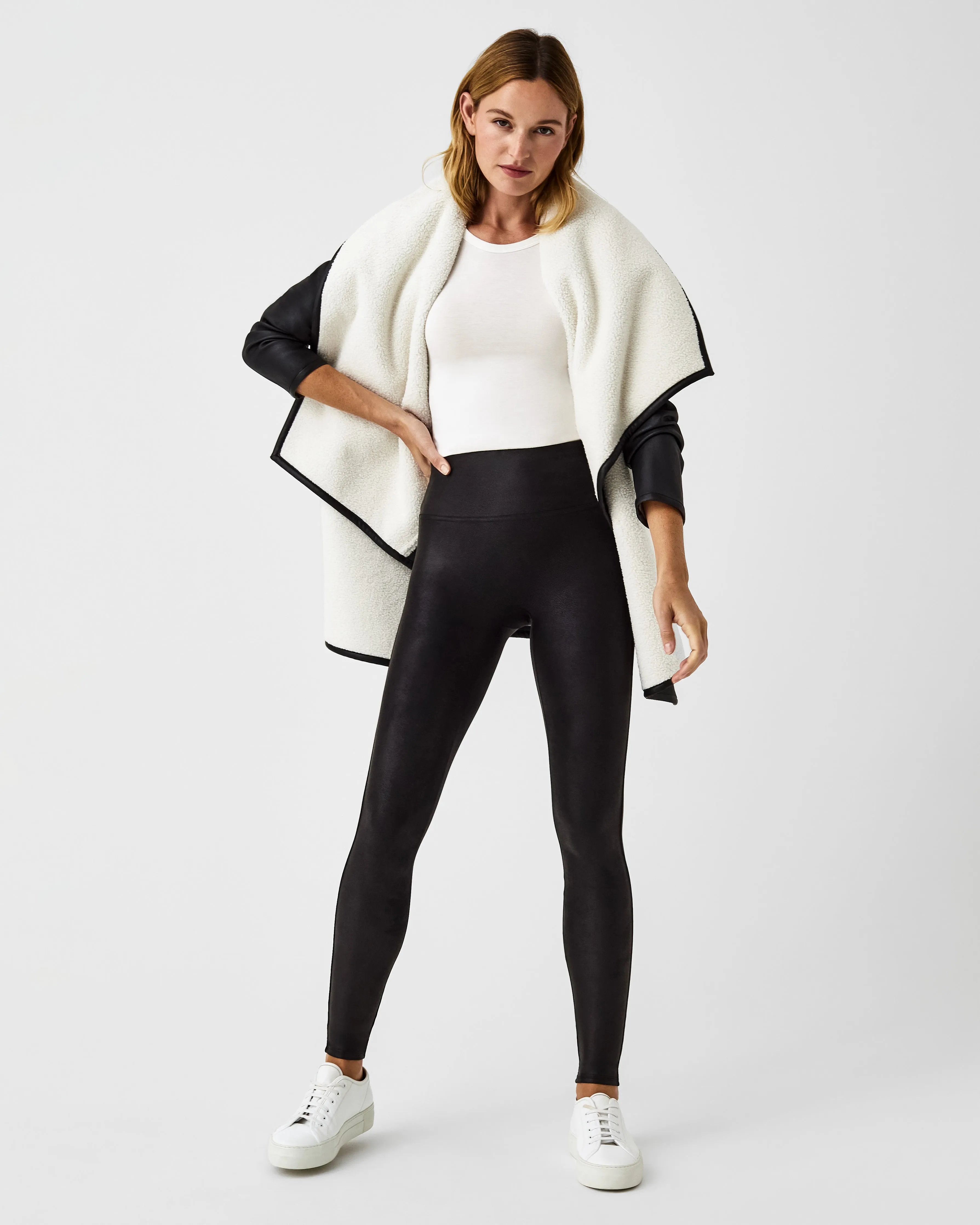 SPANXshape™ Faux Leather Fleece Lined Leggings sold by SPANX product image thumbnail 5