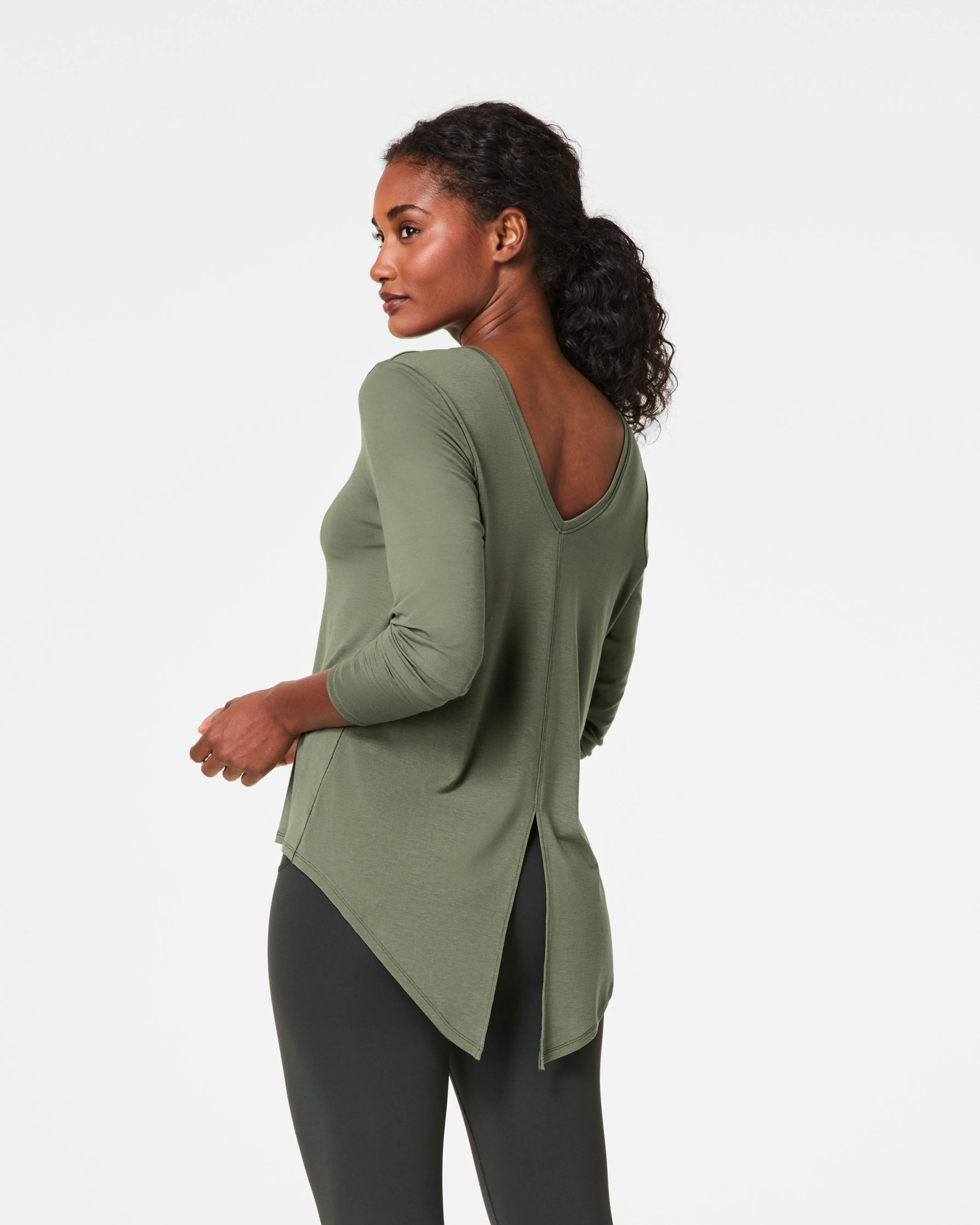 SPANX® Better Base Long Sleeve Convertible Tie Top sold by SPANX product image thumbnail 4