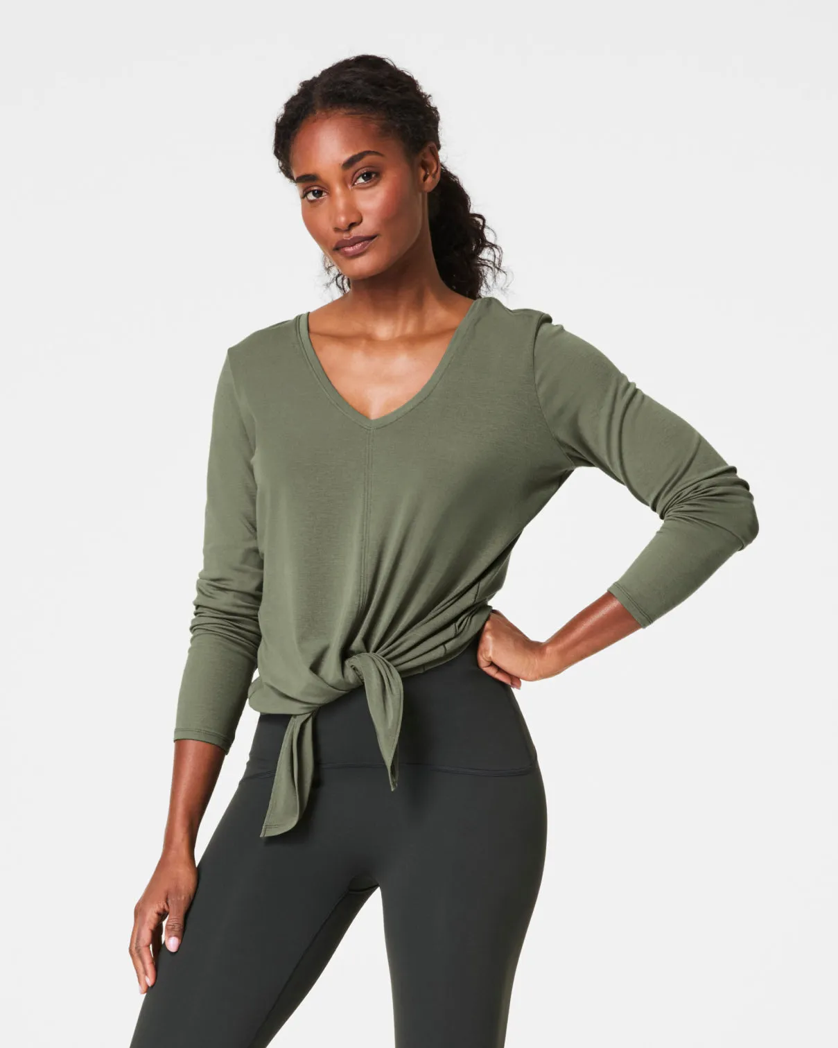 SPANX® Better Base Long Sleeve Convertible Tie Top sold by SPANX