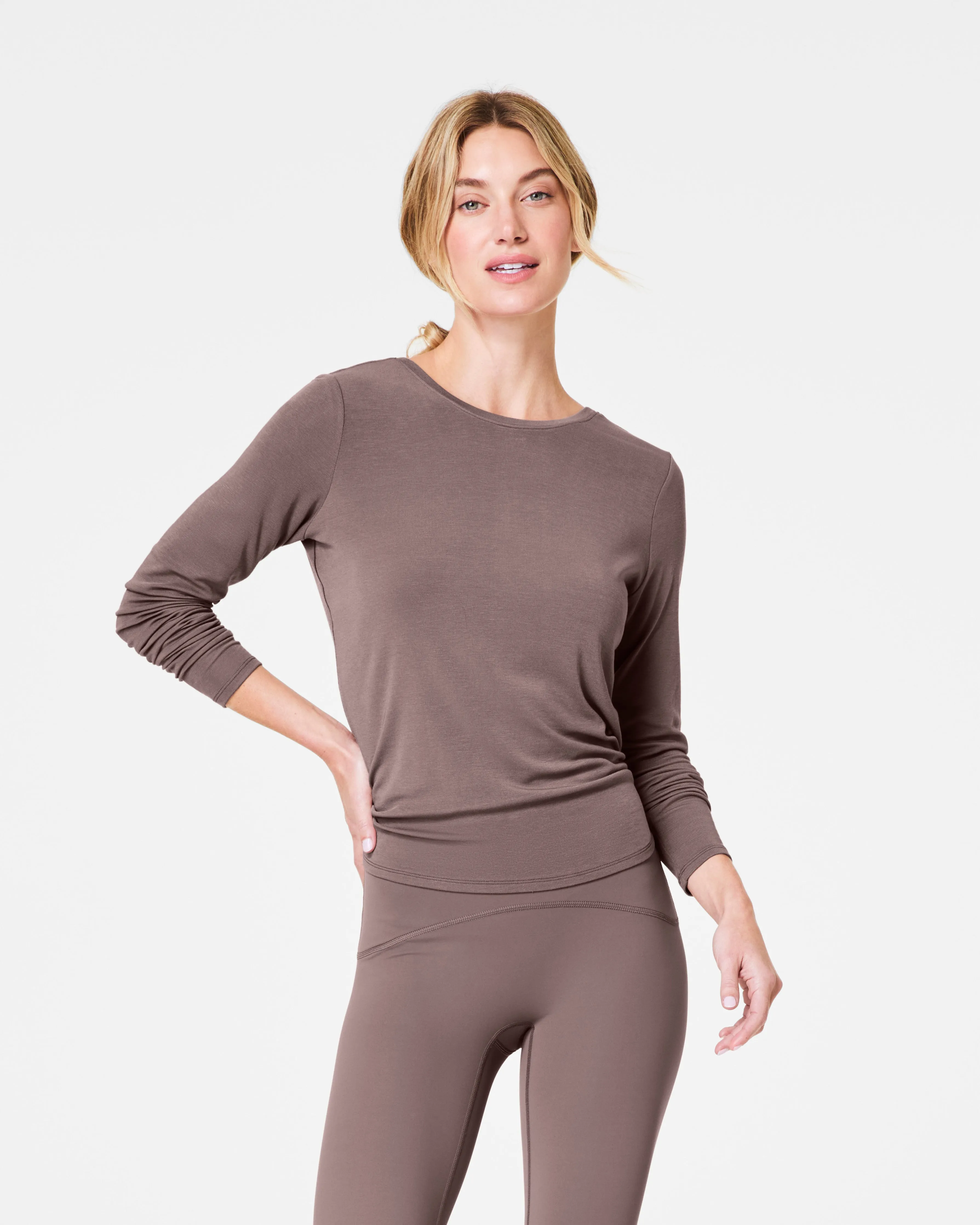 SPANX® Better Base Long Sleeve Convertible Tie Top sold by SPANX product image thumbnail 5