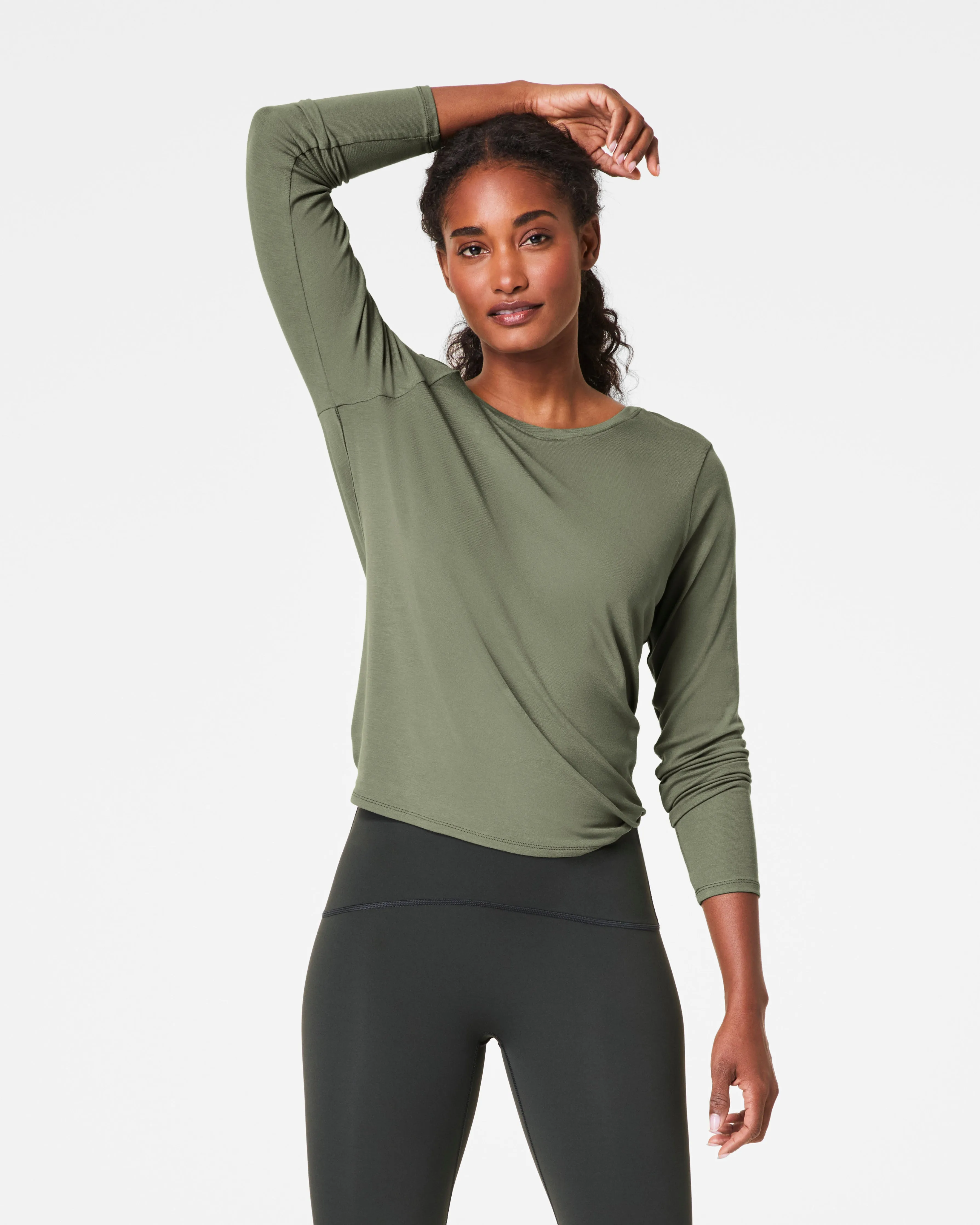 SPANX® Better Base Long Sleeve Convertible Tie Top sold by SPANX product image thumbnail 2