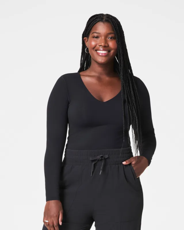 SPANX® Fit-To-You Long Sleeve V-Neck Top sold by SPANX