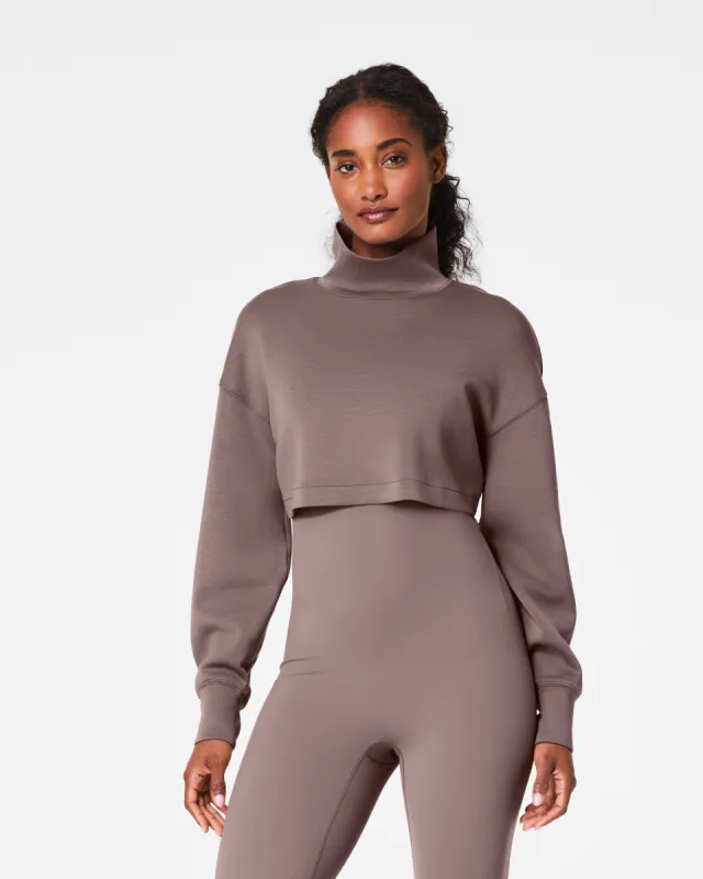 SPANX AirEssentials® Brushed & Cropped High-Neck Sweatshirt made by SPANX