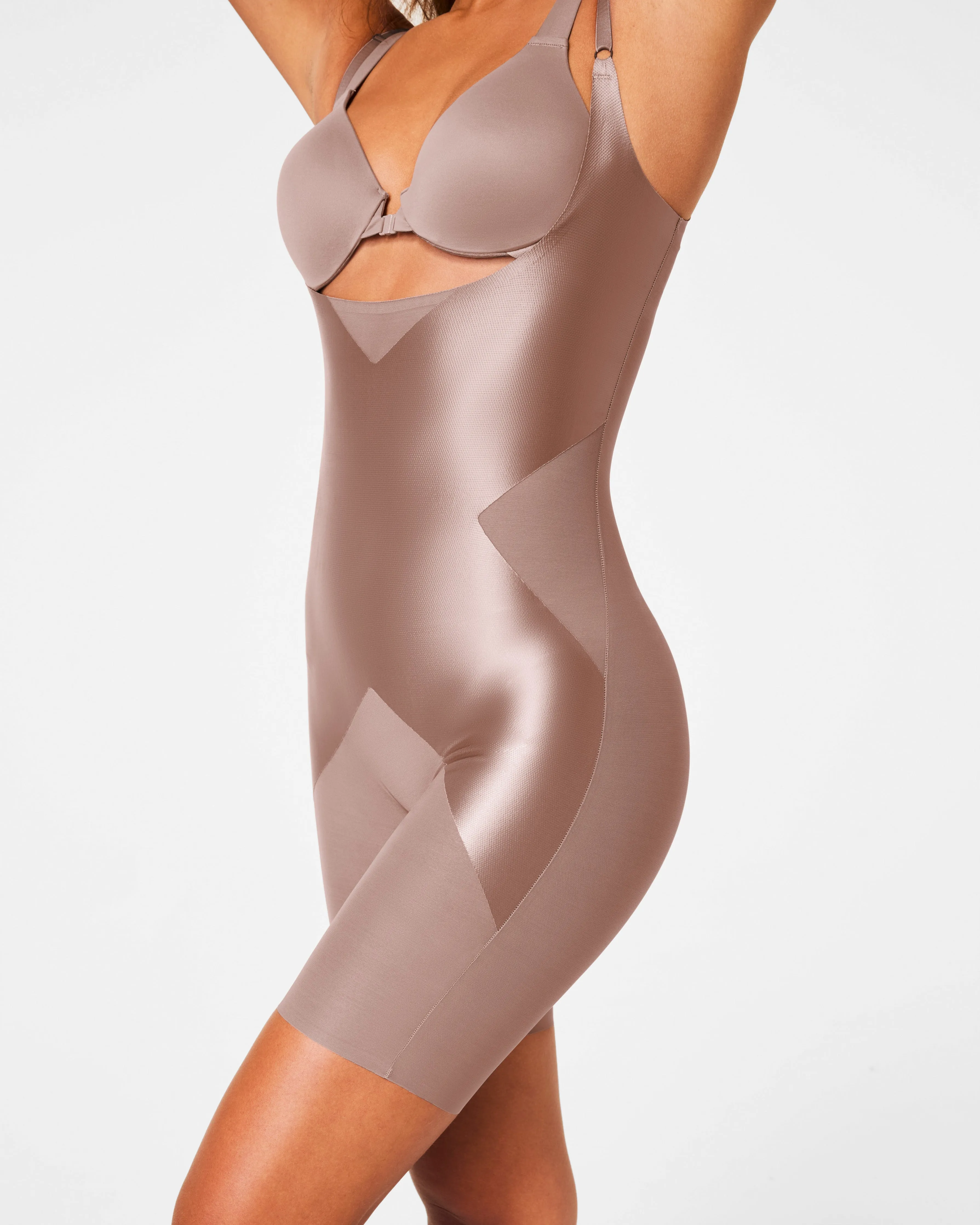 SPANXshape™ Satin-X™ Open-Bust Mid-Thigh Bodysuit sold by SPANX product image thumbnail 3
