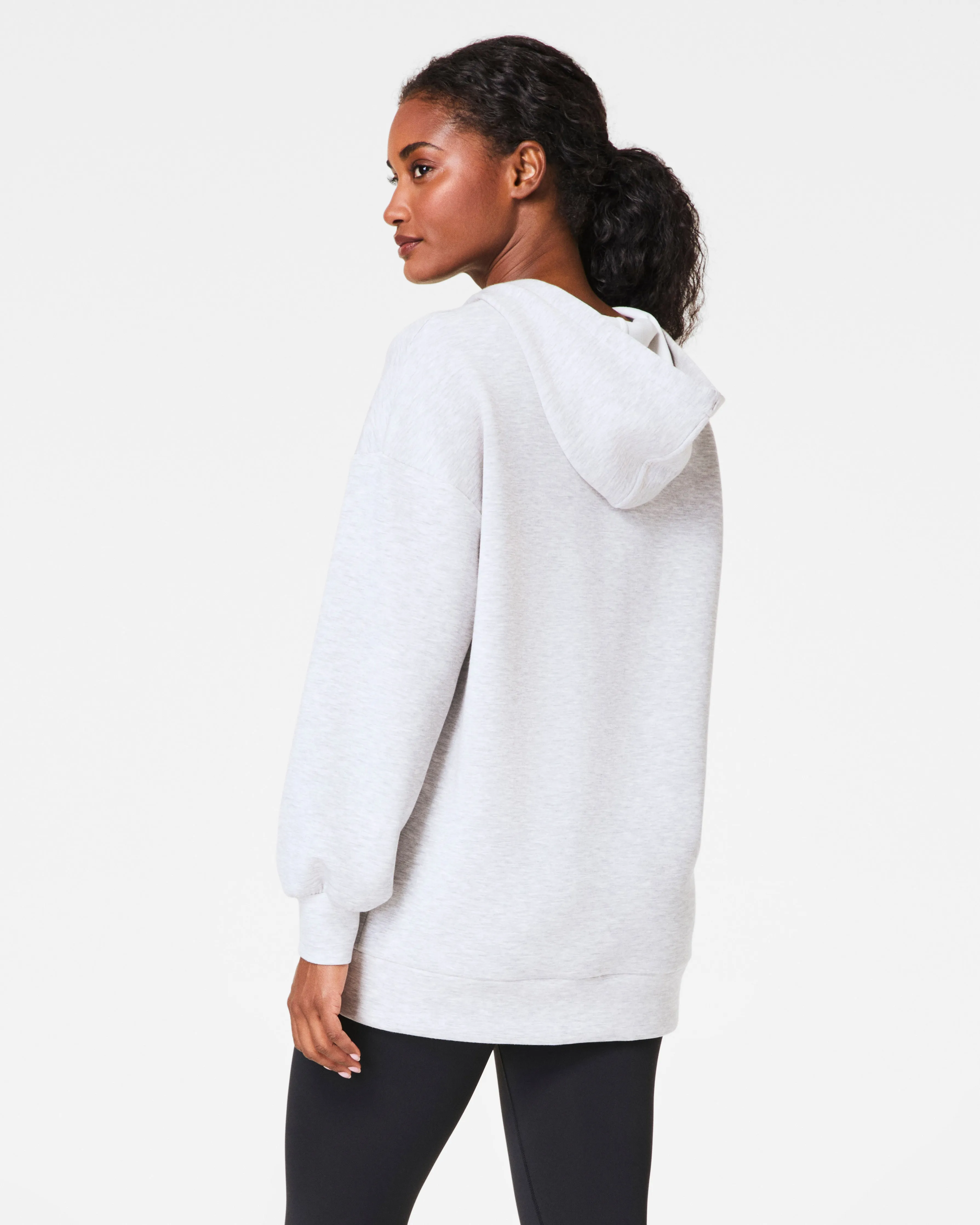 SPANX® AirEssentials Brushed Full Zip Hoodie, Heathered sold by SPANX product image thumbnail 2