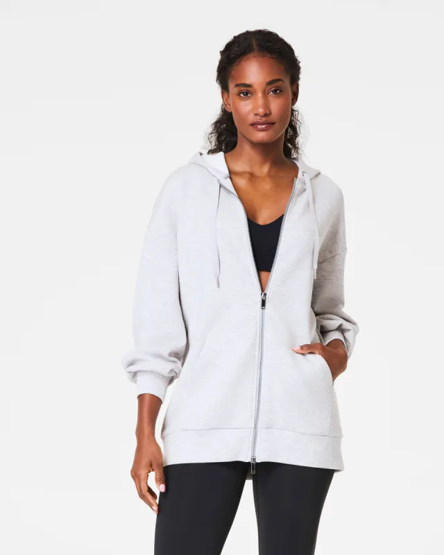 SPANX® AirEssentials Brushed Full Zip Hoodie, Heathered sold by SPANX