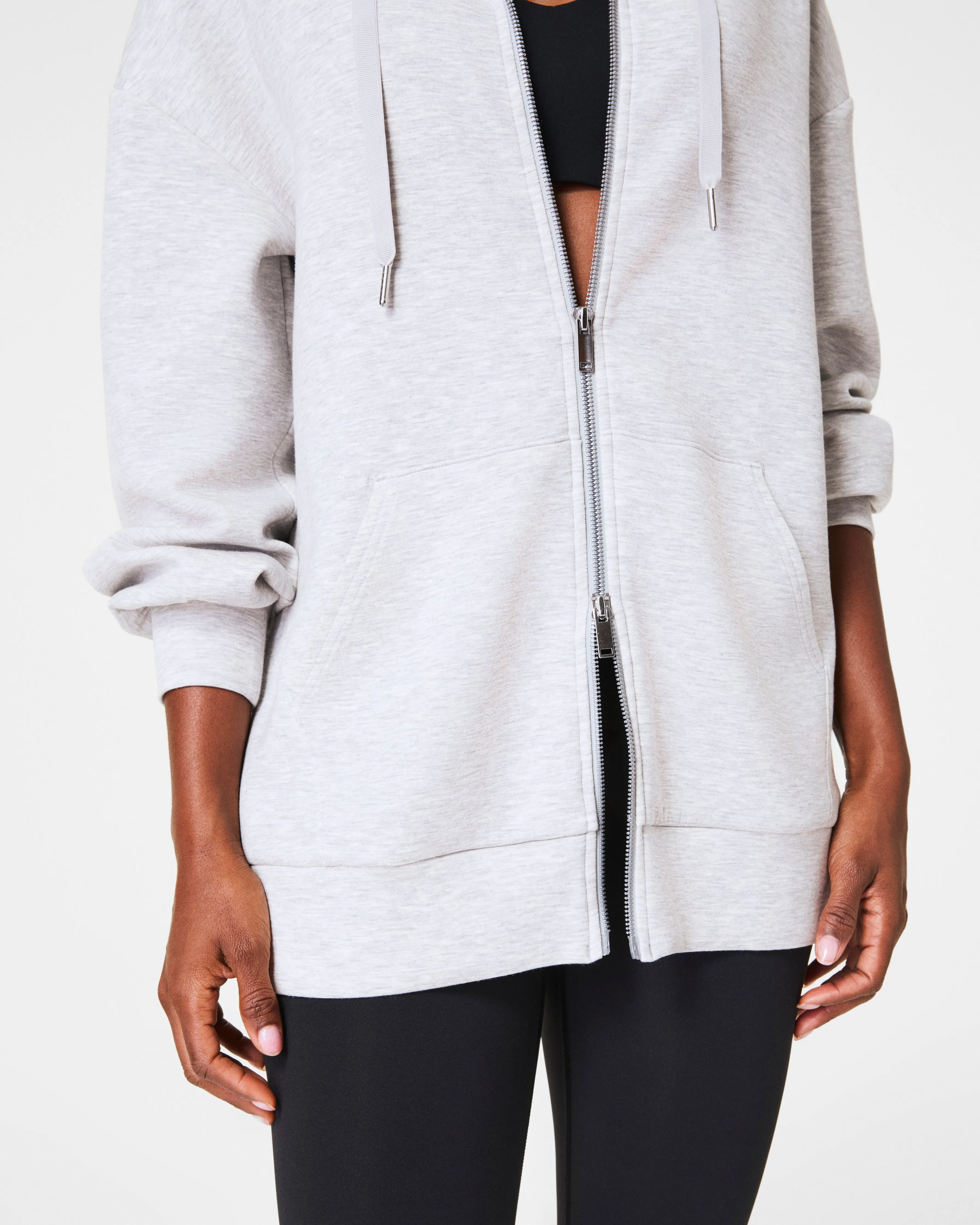 SPANX® AirEssentials Brushed Full Zip Hoodie, Heathered sold by SPANX product image thumbnail 3