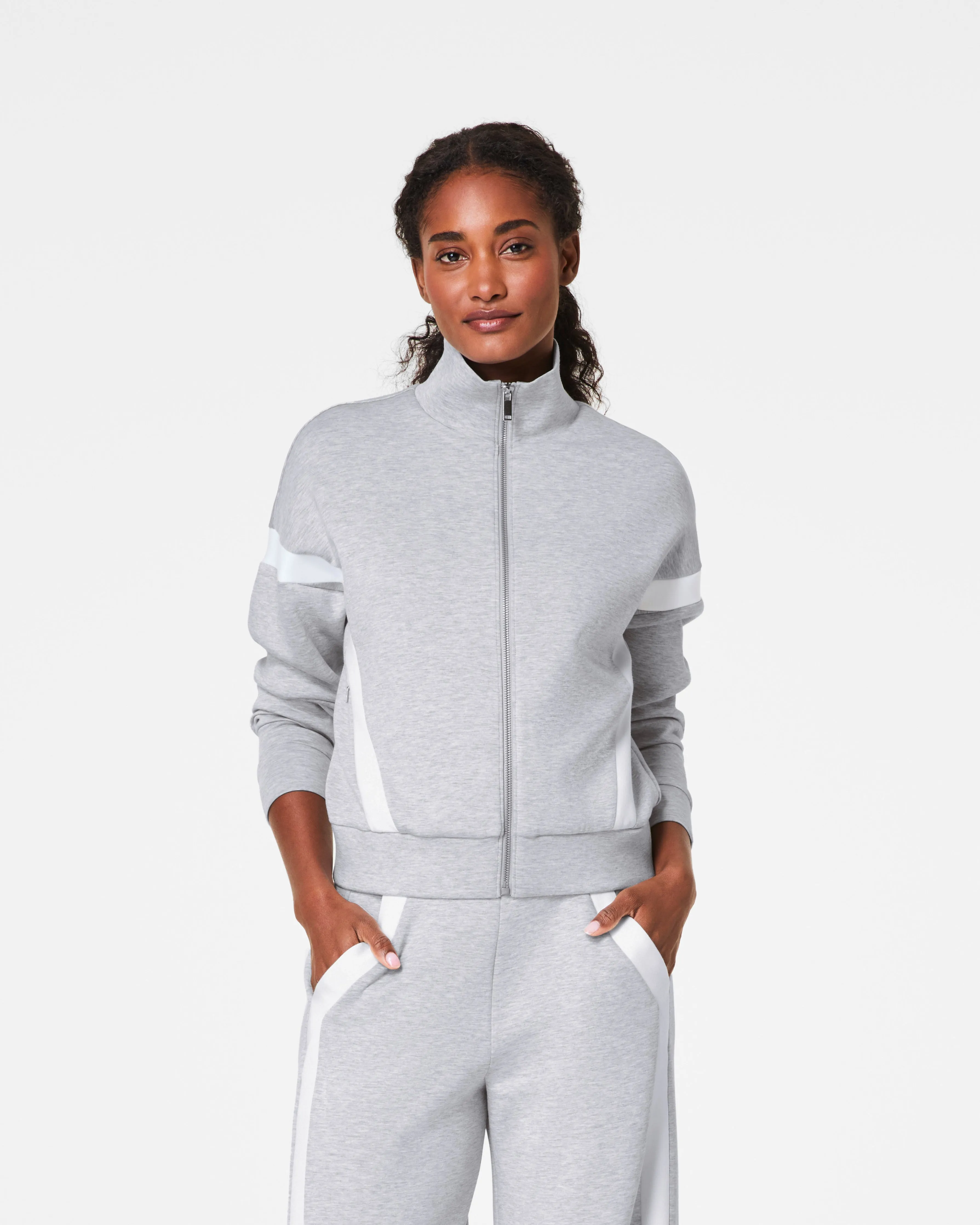 SPANX AirEssentials® Striped Track Jacket, Limited Edition Colors sold by SPANX