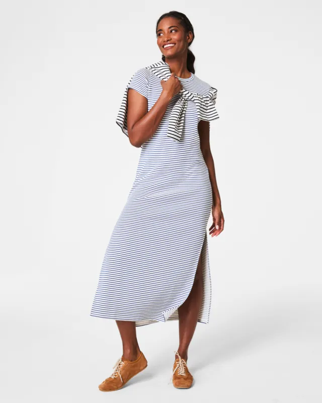 SPANX AirEssentials® Striped Maxi T-Shirt Dress sold by SPANX