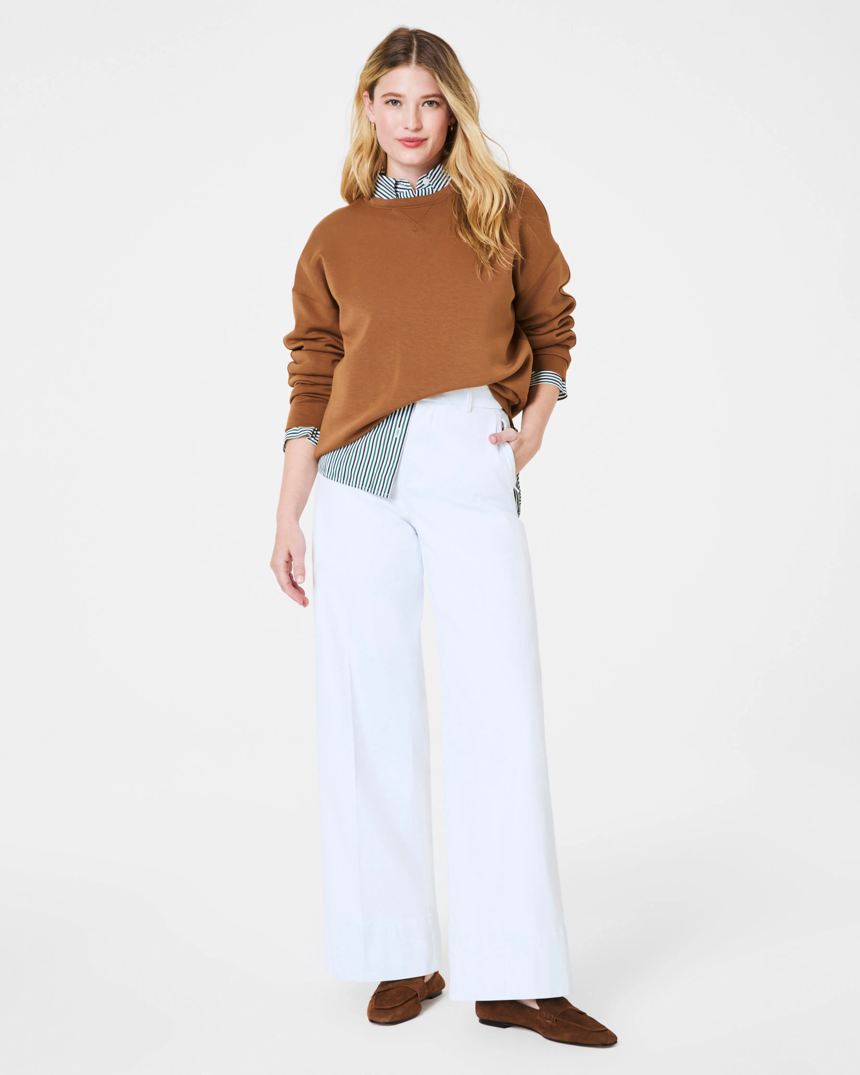 SPANXsupersmooth™ Stretch Twill Wide Leg Pant sold by SPANX