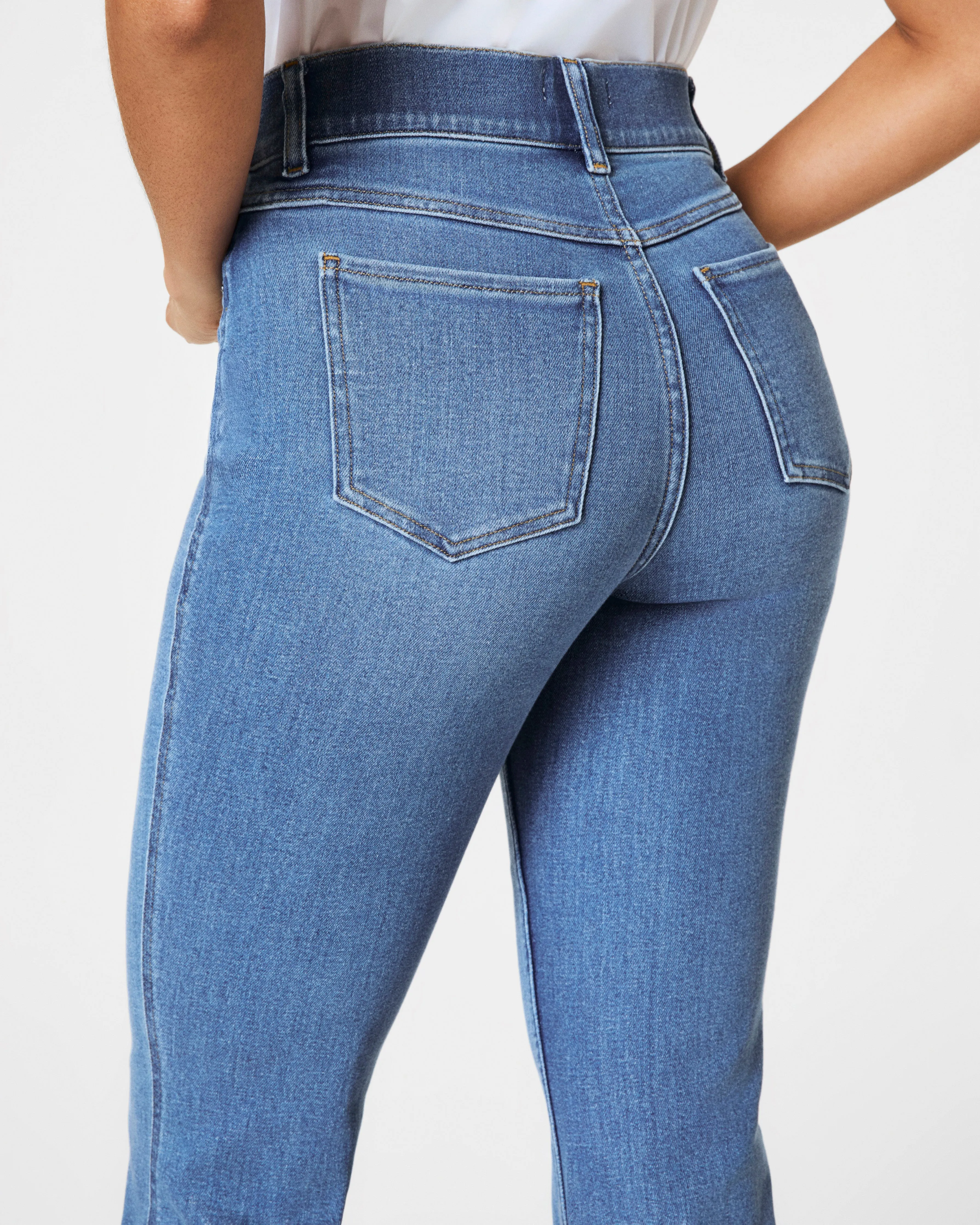 SPANXshape™ EveryWear Kick Flare Jeans, Stonewashed Blue sold by SPANX product image thumbnail 4