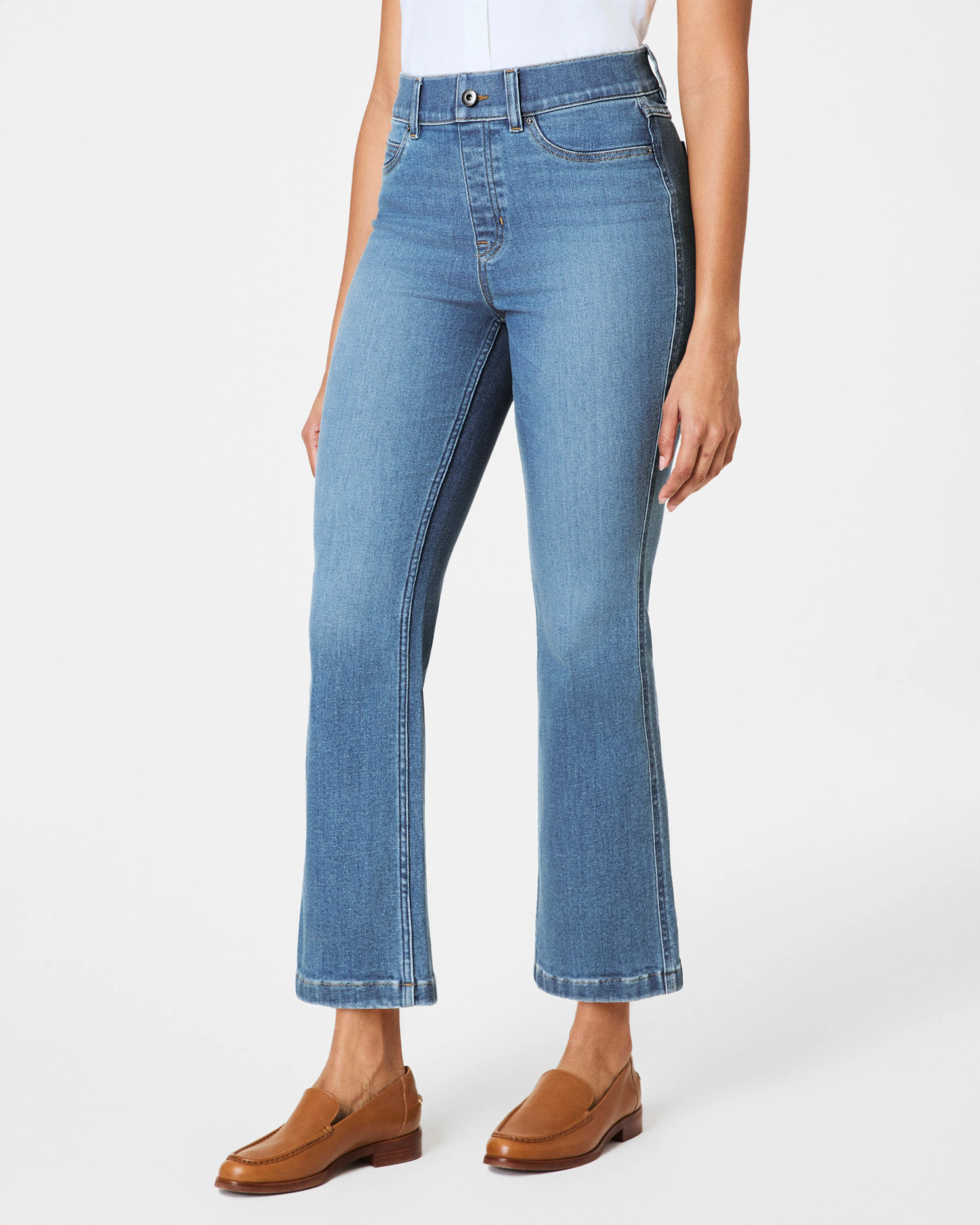 SPANXshape™ EveryWear Kick Flare Jeans, Stonewashed Blue sold by SPANX product image thumbnail 2