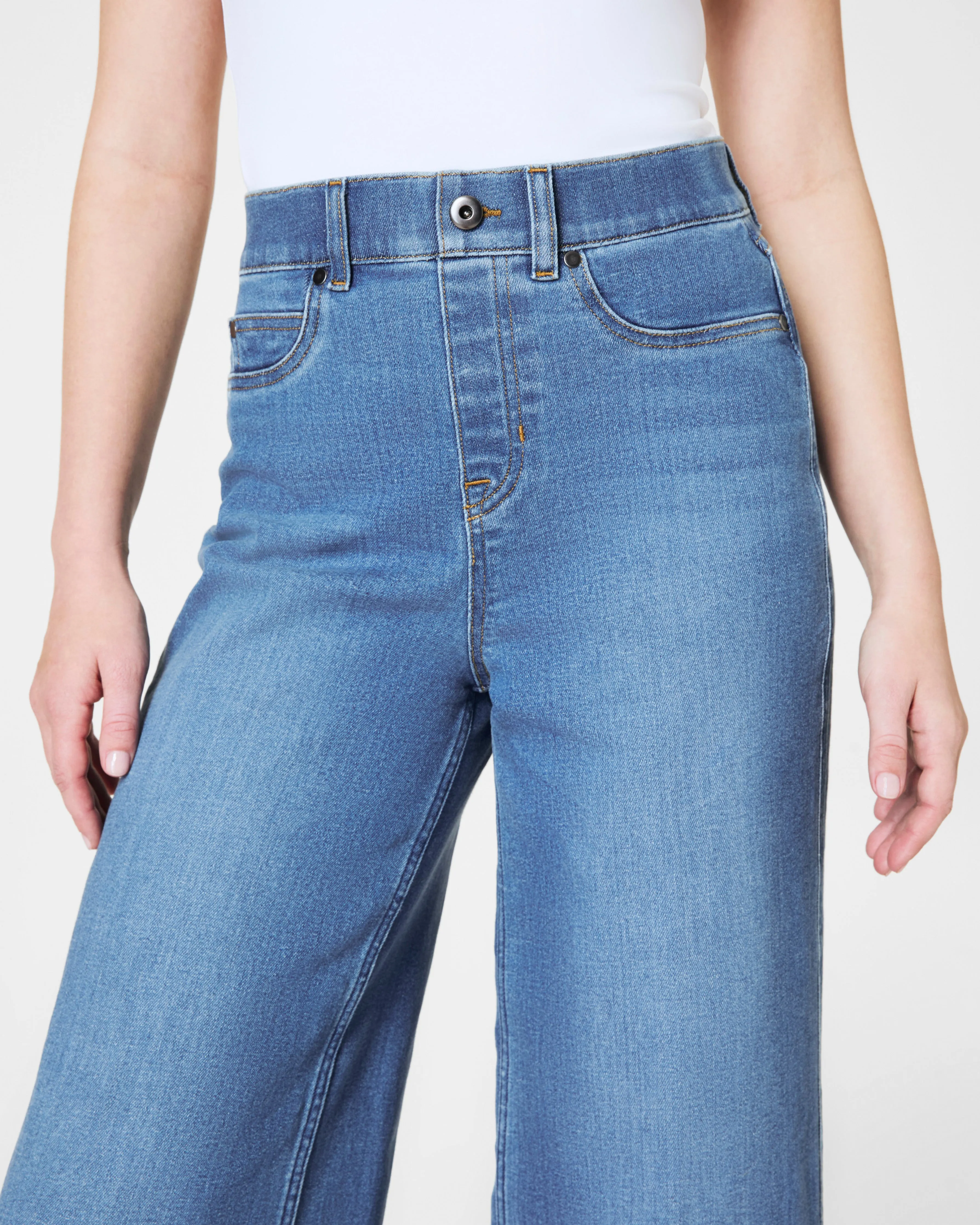 SPANXshape™ EveryWear Wide Leg Jeans, Stonewashed Blue sold by SPANX product image thumbnail 3