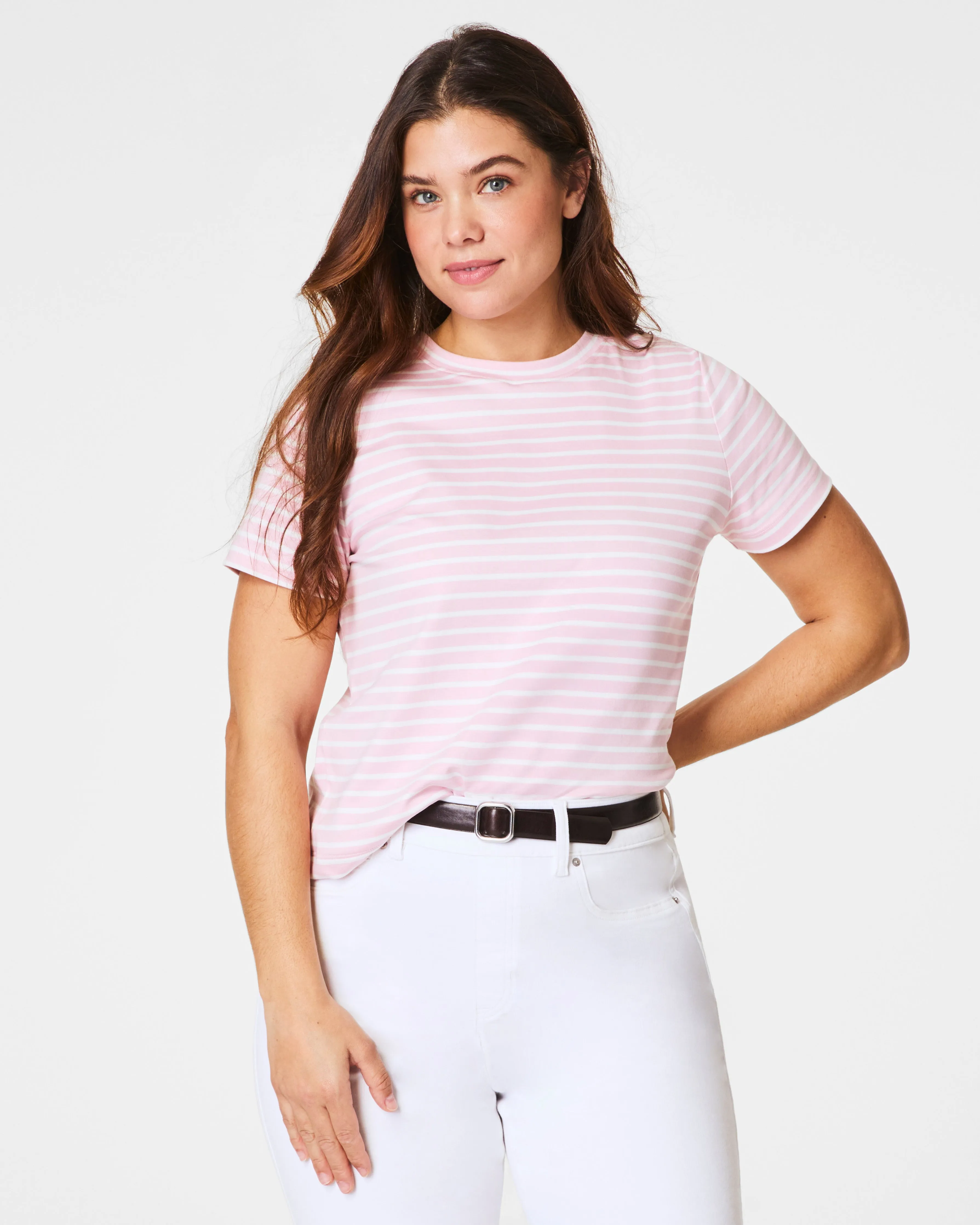 SPANX® Cotton Crewneck Tee, Stripe sold by SPANX product image thumbnail 4