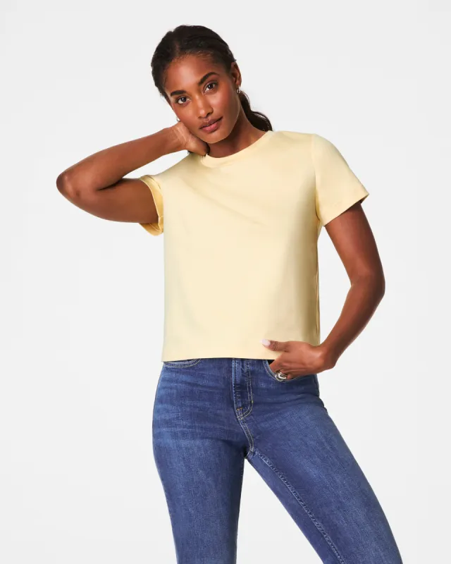 SPANX® Cotton Crewneck Tee sold by SPANX