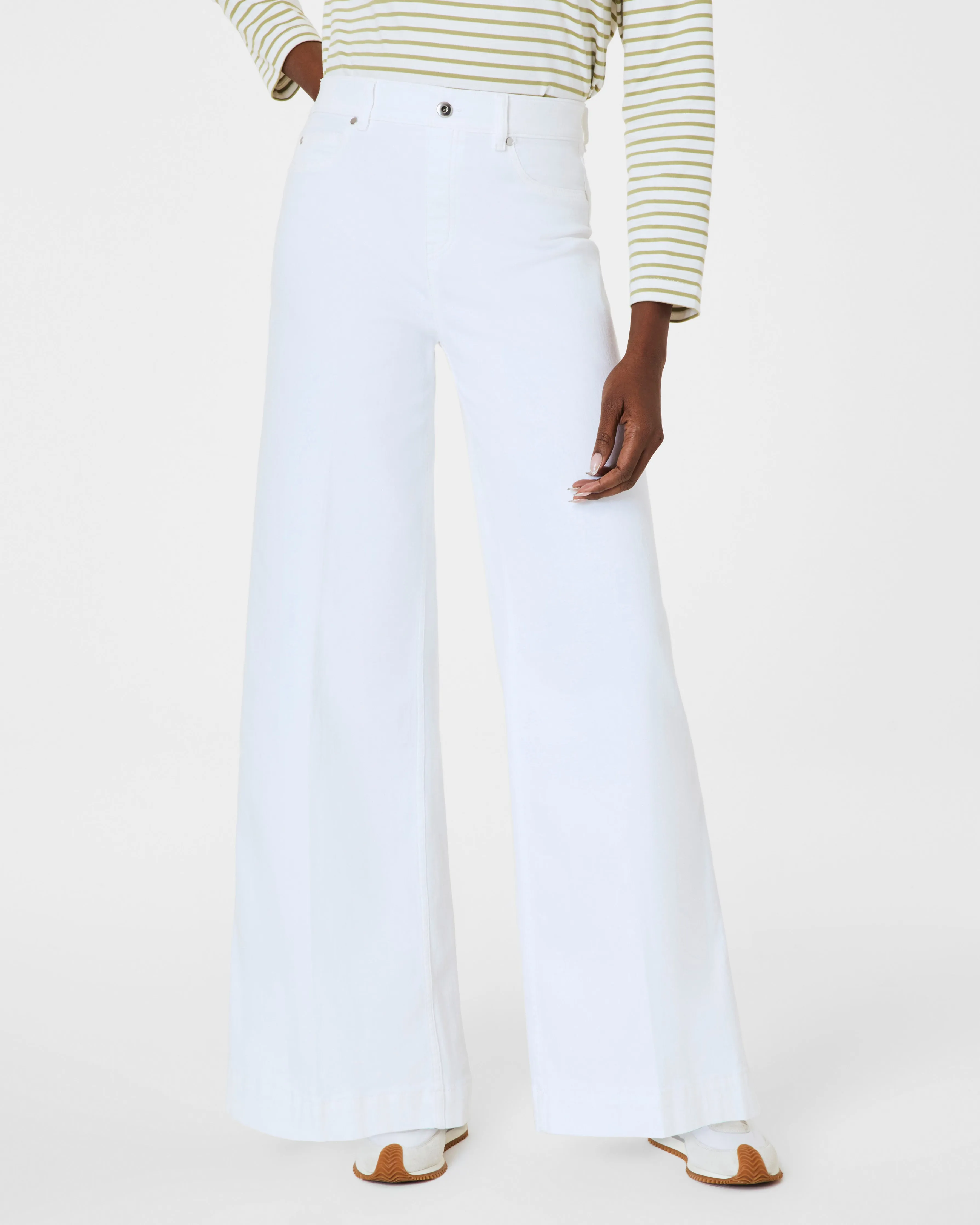 SPANXshape™ EveryWear Wide Leg Jeans, White sold by SPANX product image thumbnail 2