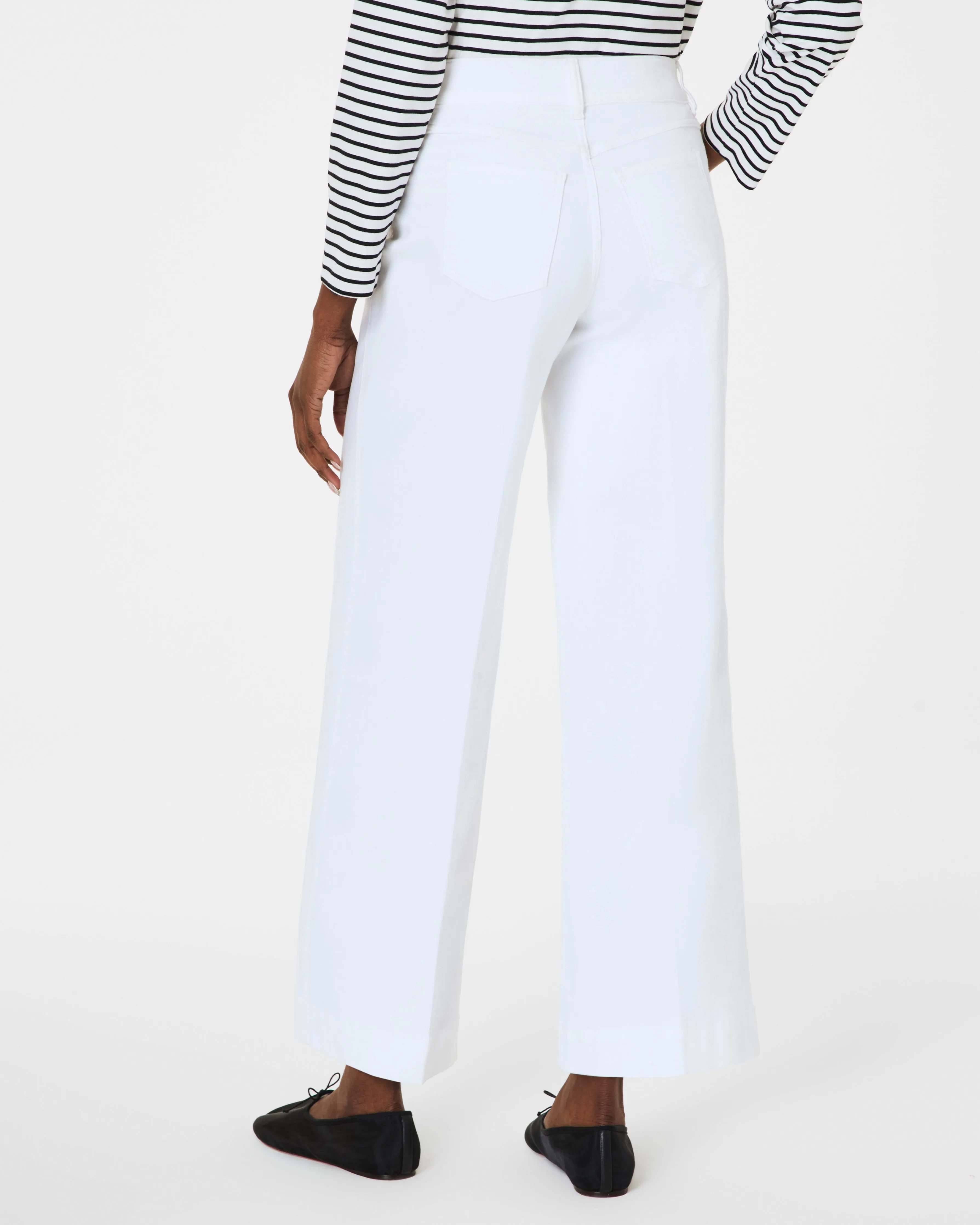 SPANXshape™ EveryWear Cropped Wide Leg Jeans, White sold by SPANX product image thumbnail 3