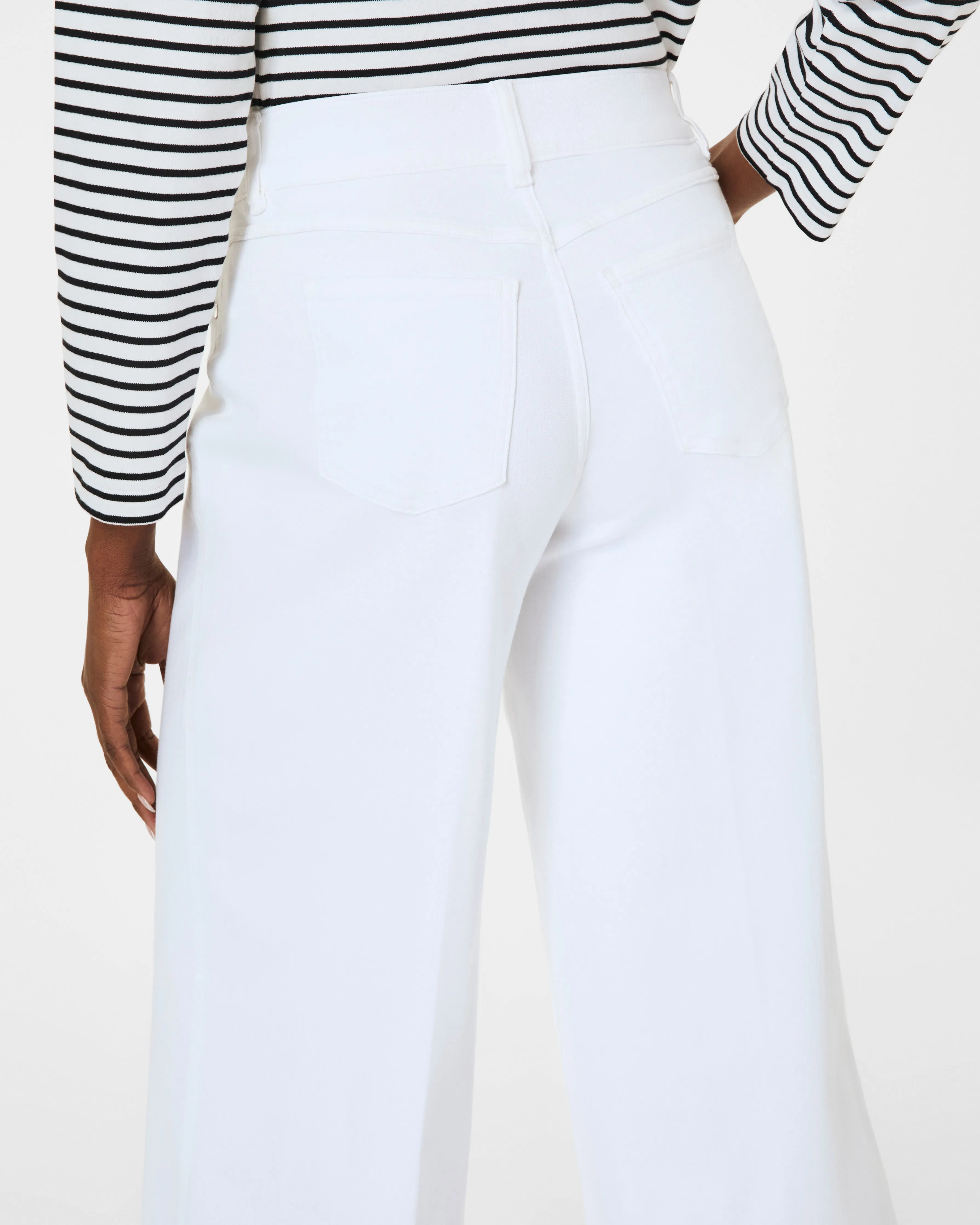 SPANXshape™ EveryWear Cropped Wide Leg Jeans, White sold by SPANX product image thumbnail 5