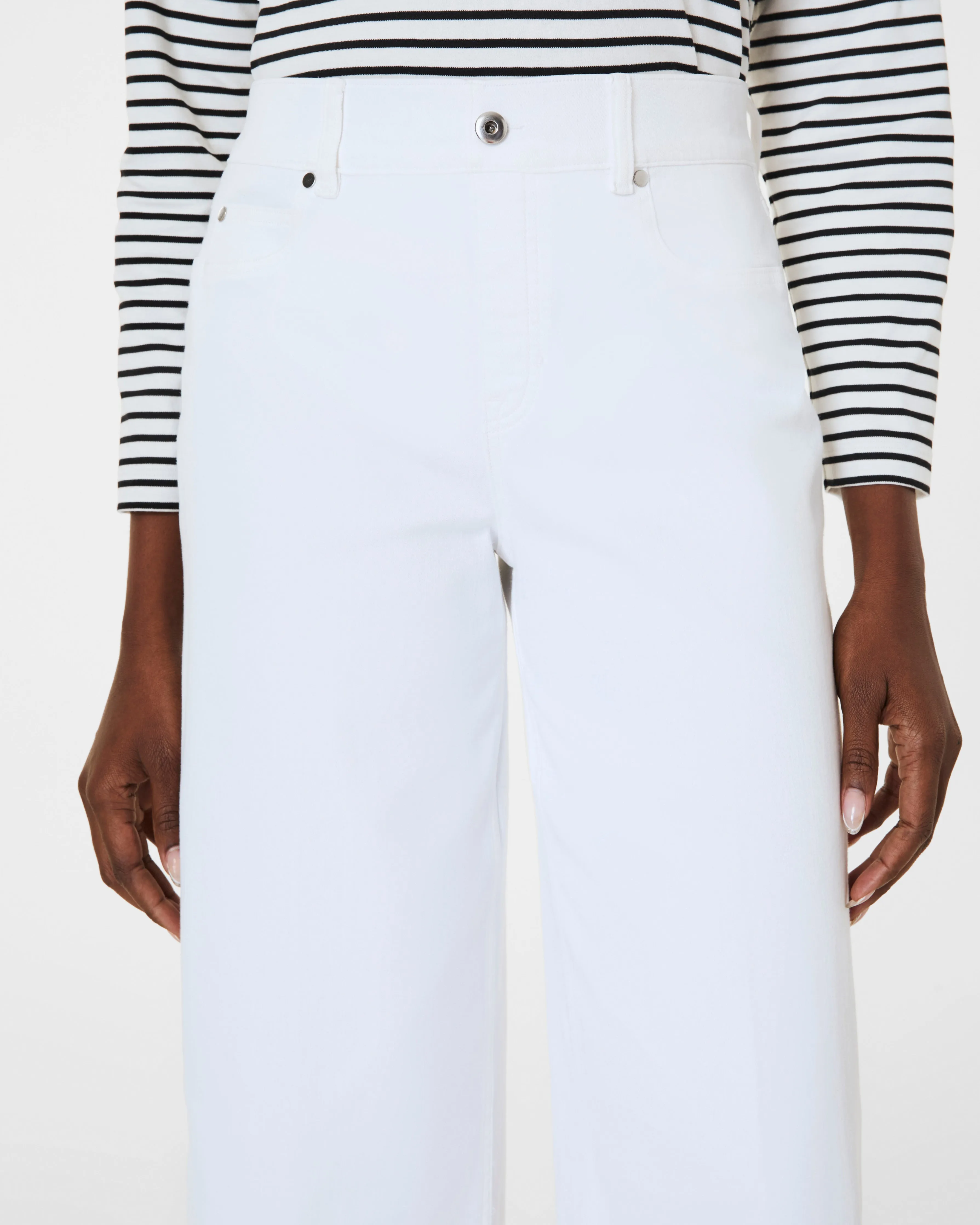SPANXshape™ EveryWear Cropped Wide Leg Jeans, White sold by SPANX product image thumbnail 4