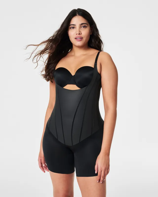 SPANXsupersculpt™ TotalContour Open-Bust Mid-Thigh Bodysuit sold by SPANX