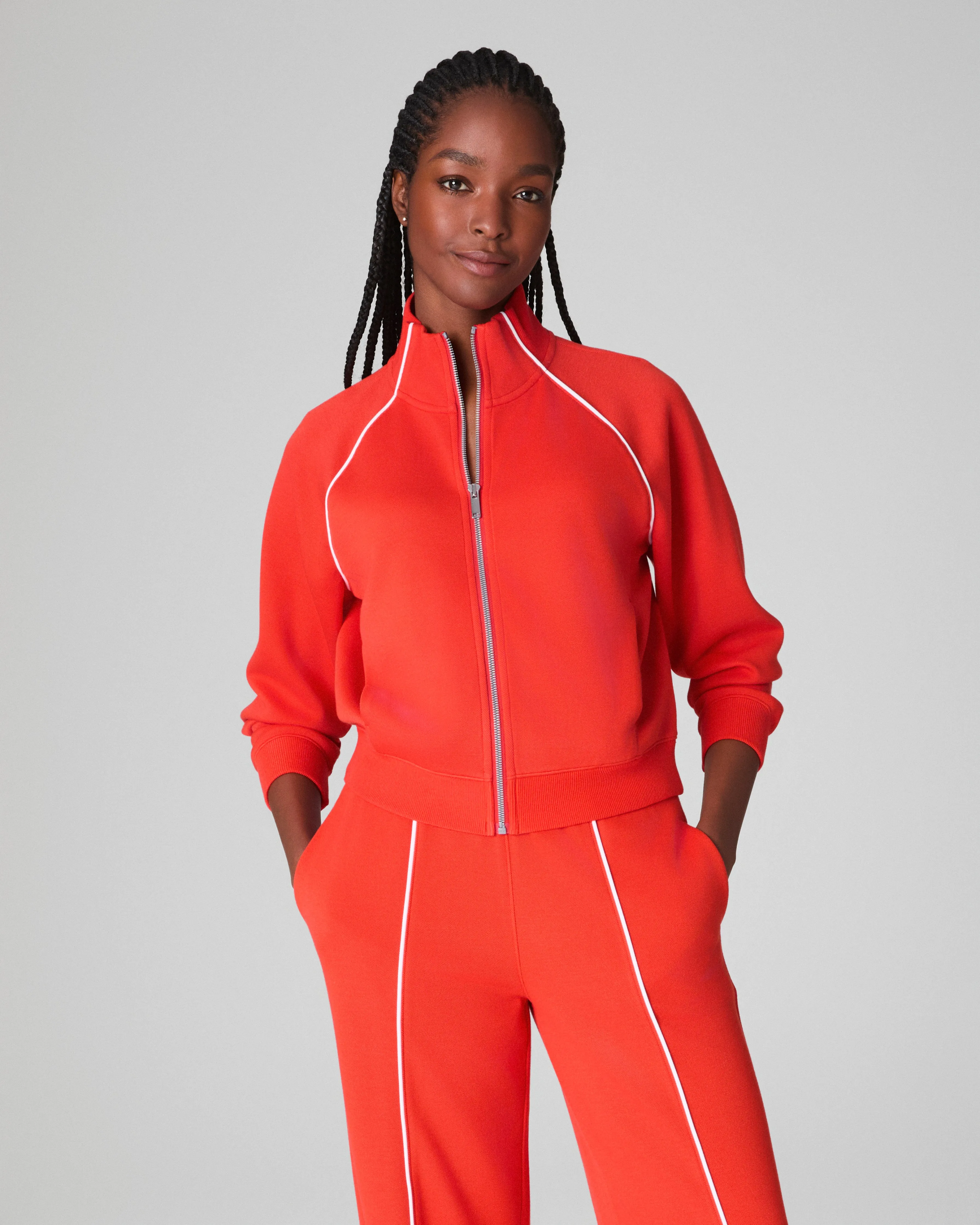 SPANX AirEssentials® Pique Full Zip Track Jacket sold by SPANX product image thumbnail 5