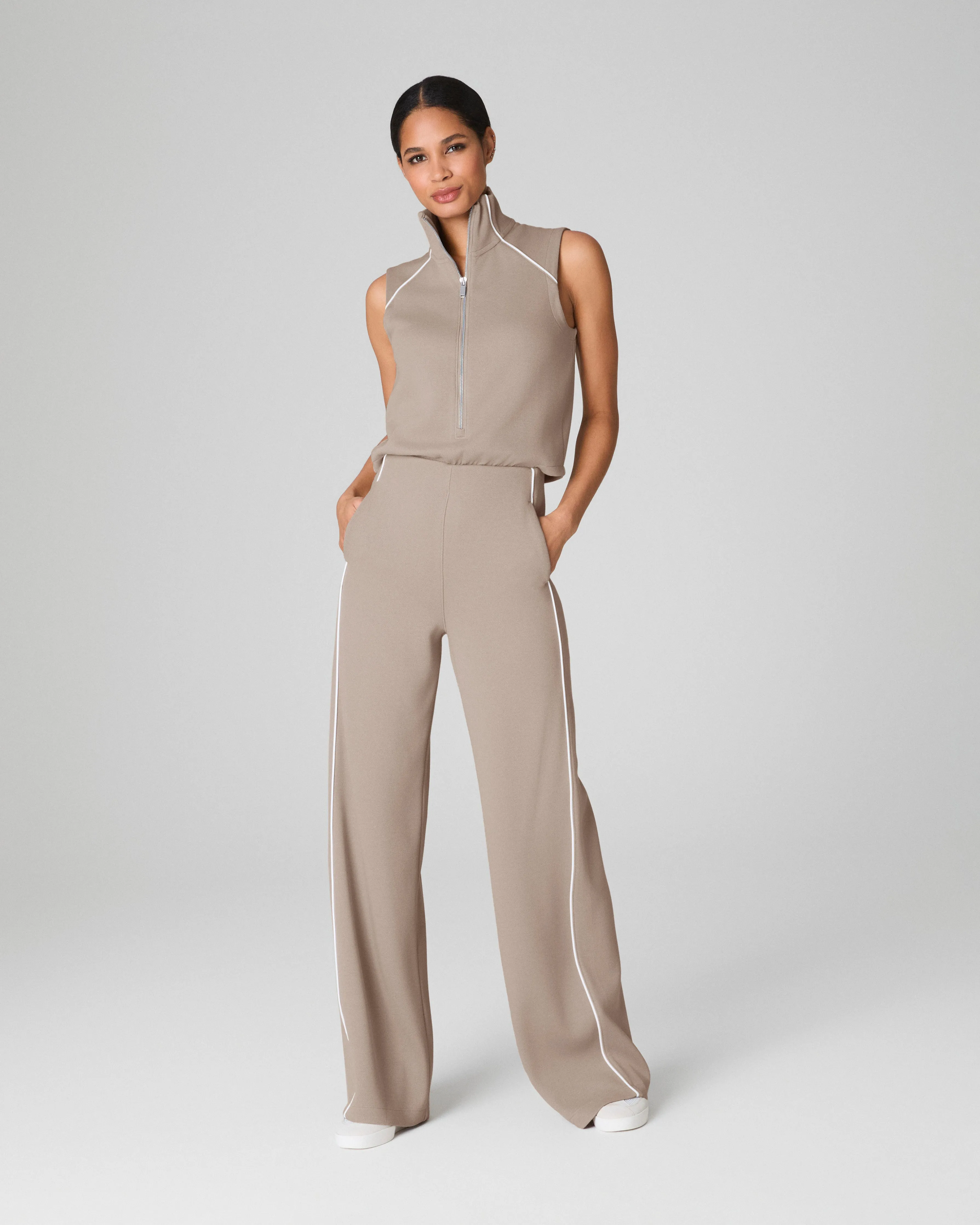SPANX AirEssentials® Pique Sleeveless Mockneck Jumpsuit sold by SPANX product image thumbnail 5