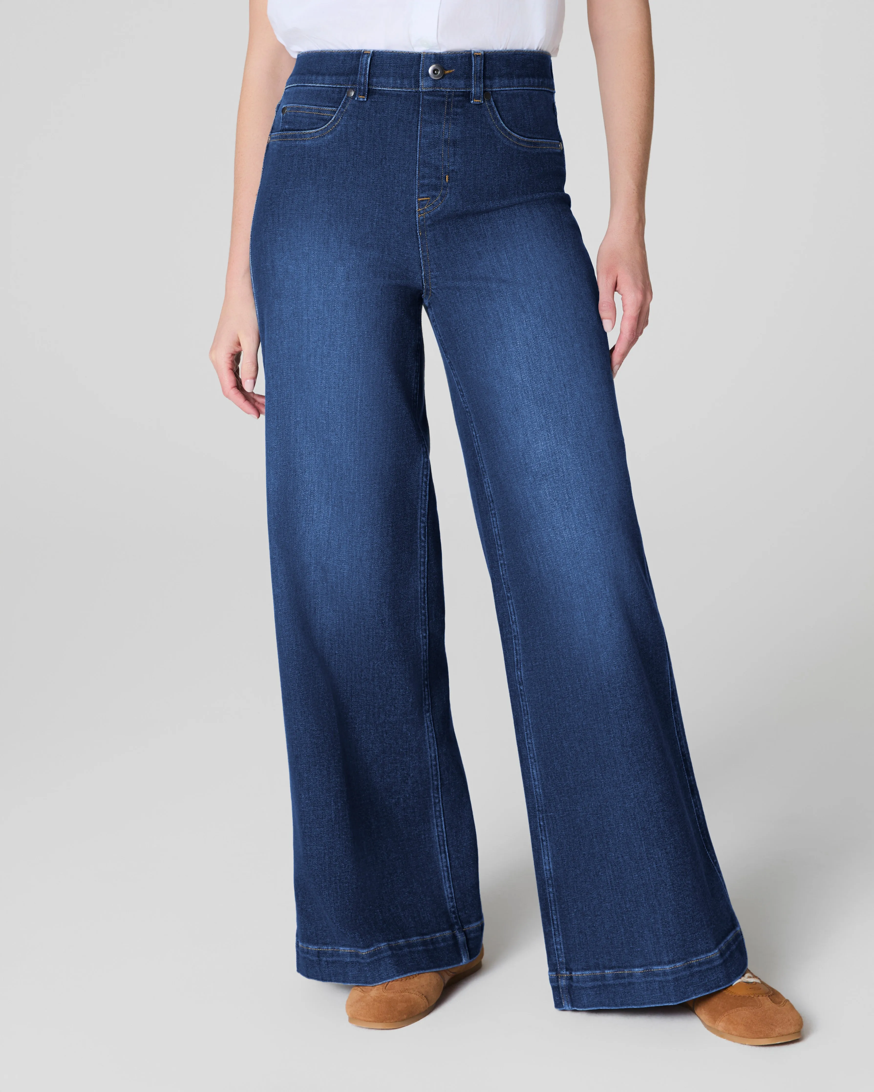 SPANXshape™ EveryWear Wide Leg Jeans, Authentic Blue sold by SPANX product image thumbnail 2
