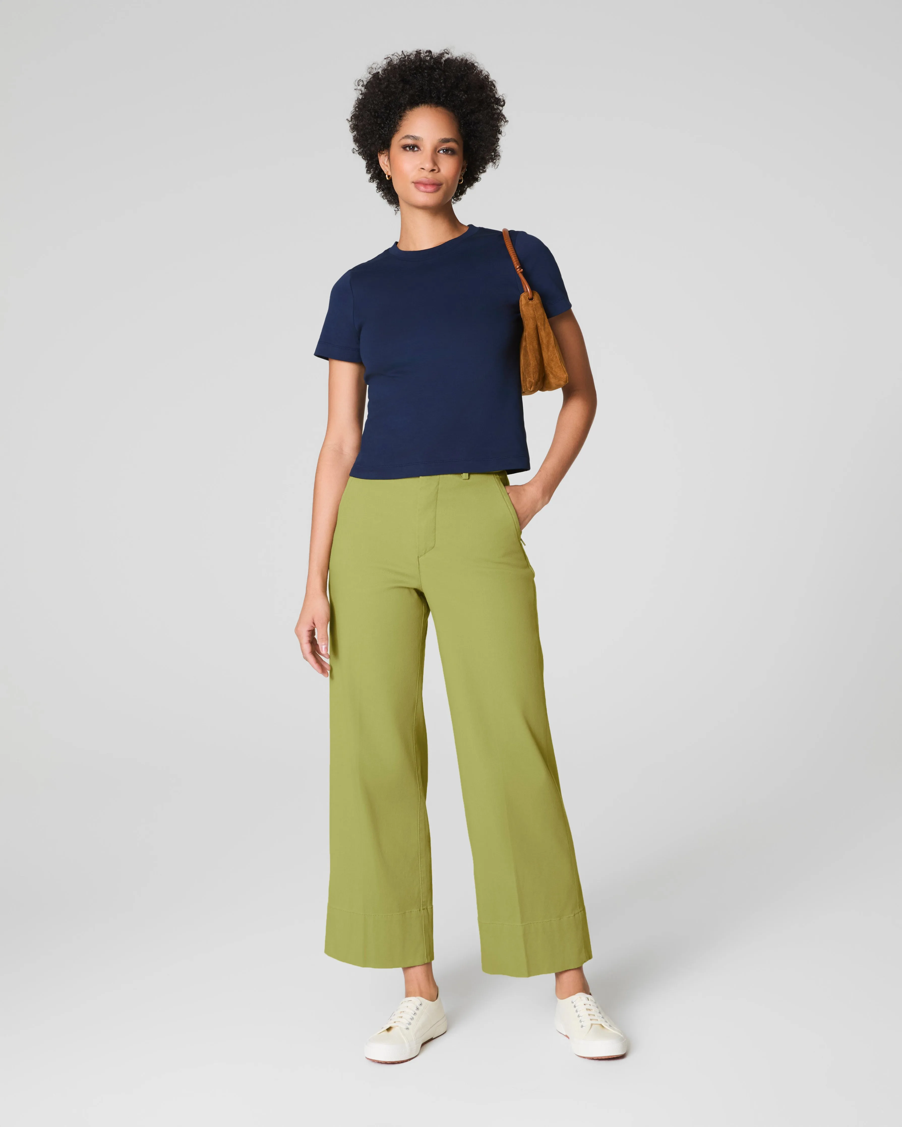 SPANXsupersmooth™ Stretch Twill Cropped Wide Leg Pant sold by SPANX