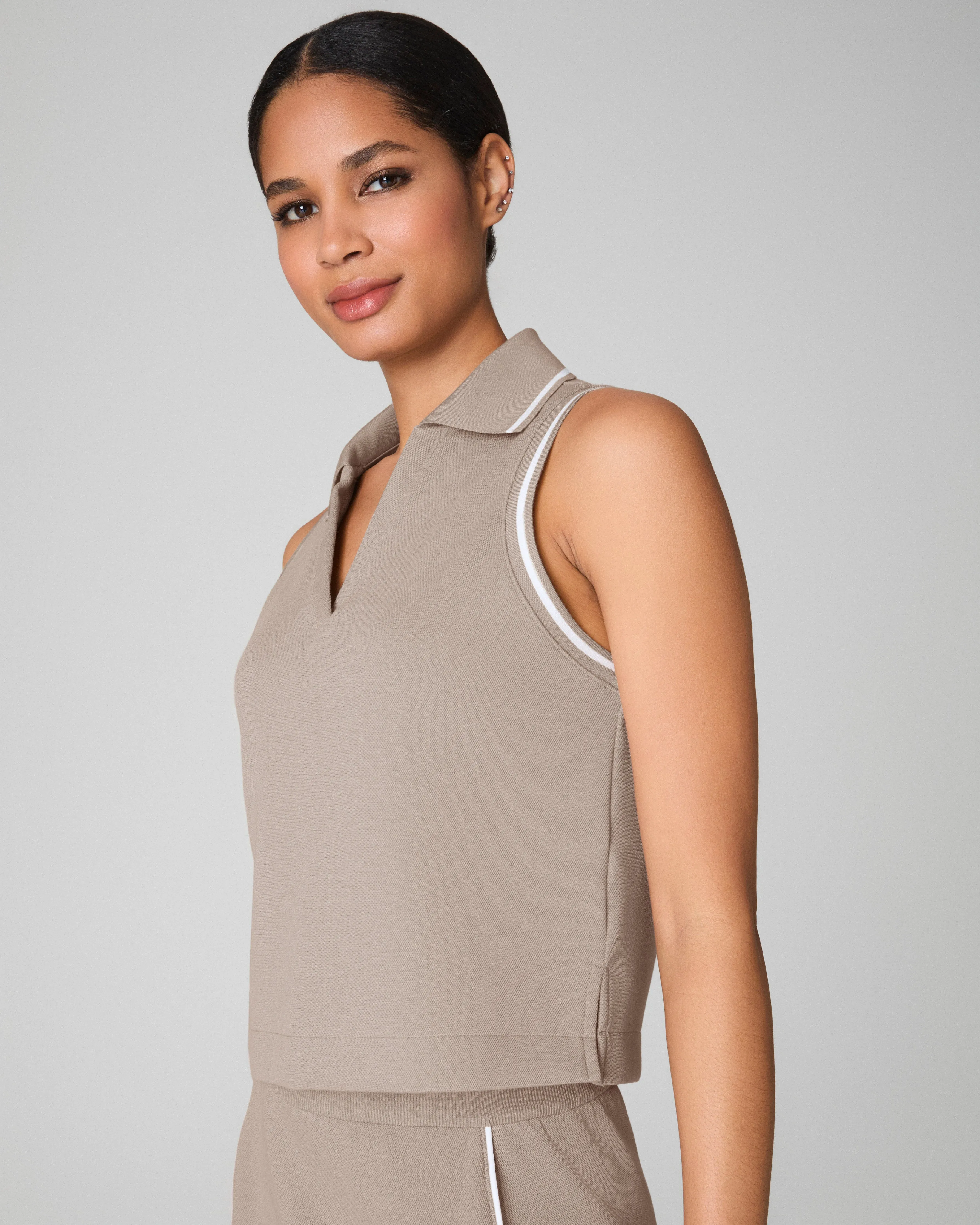 SPANX AirEssentials® Pique Polo Tank sold by SPANX product image thumbnail 3