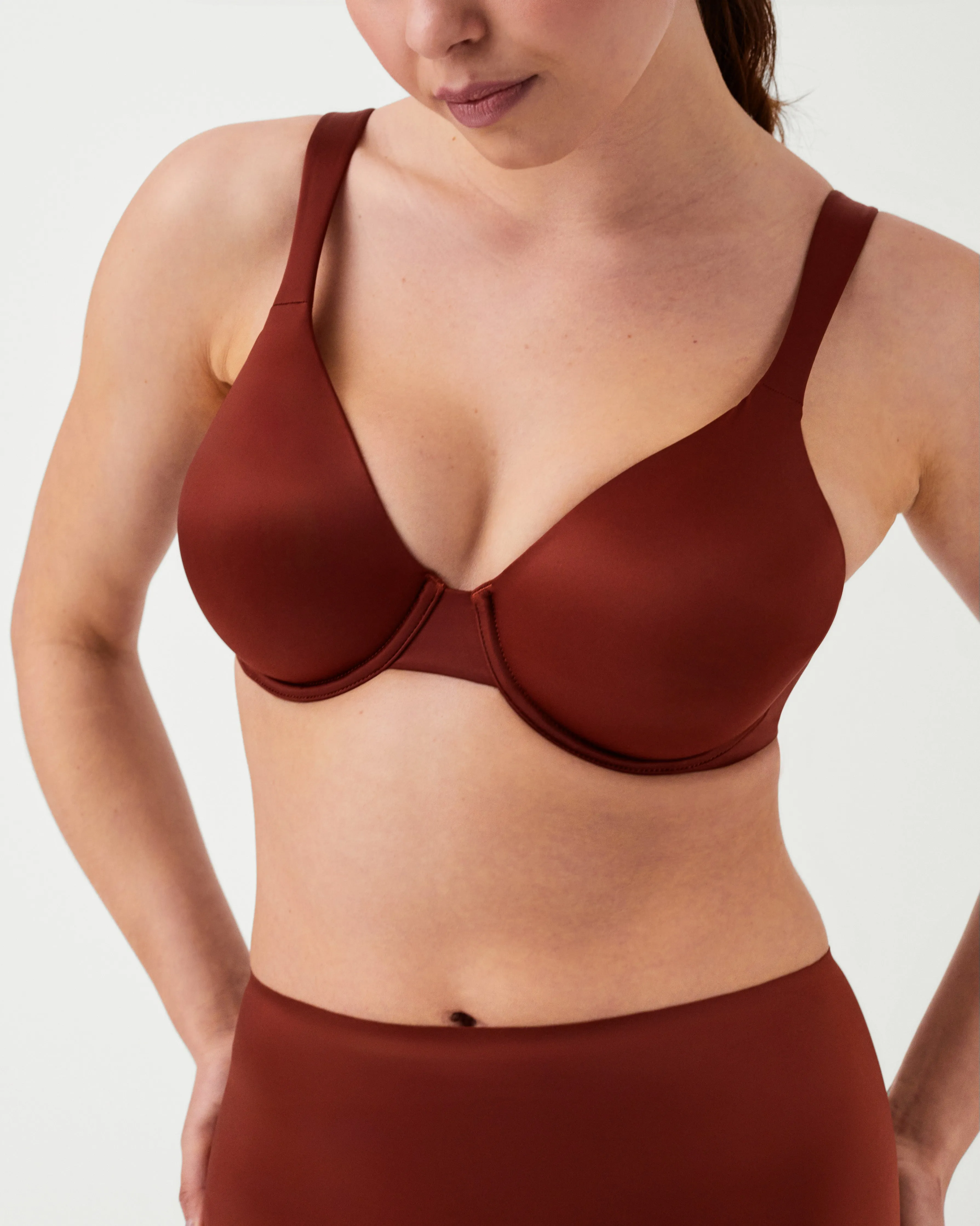 Satin Unlined Full Coverage Bra sold by SPANX