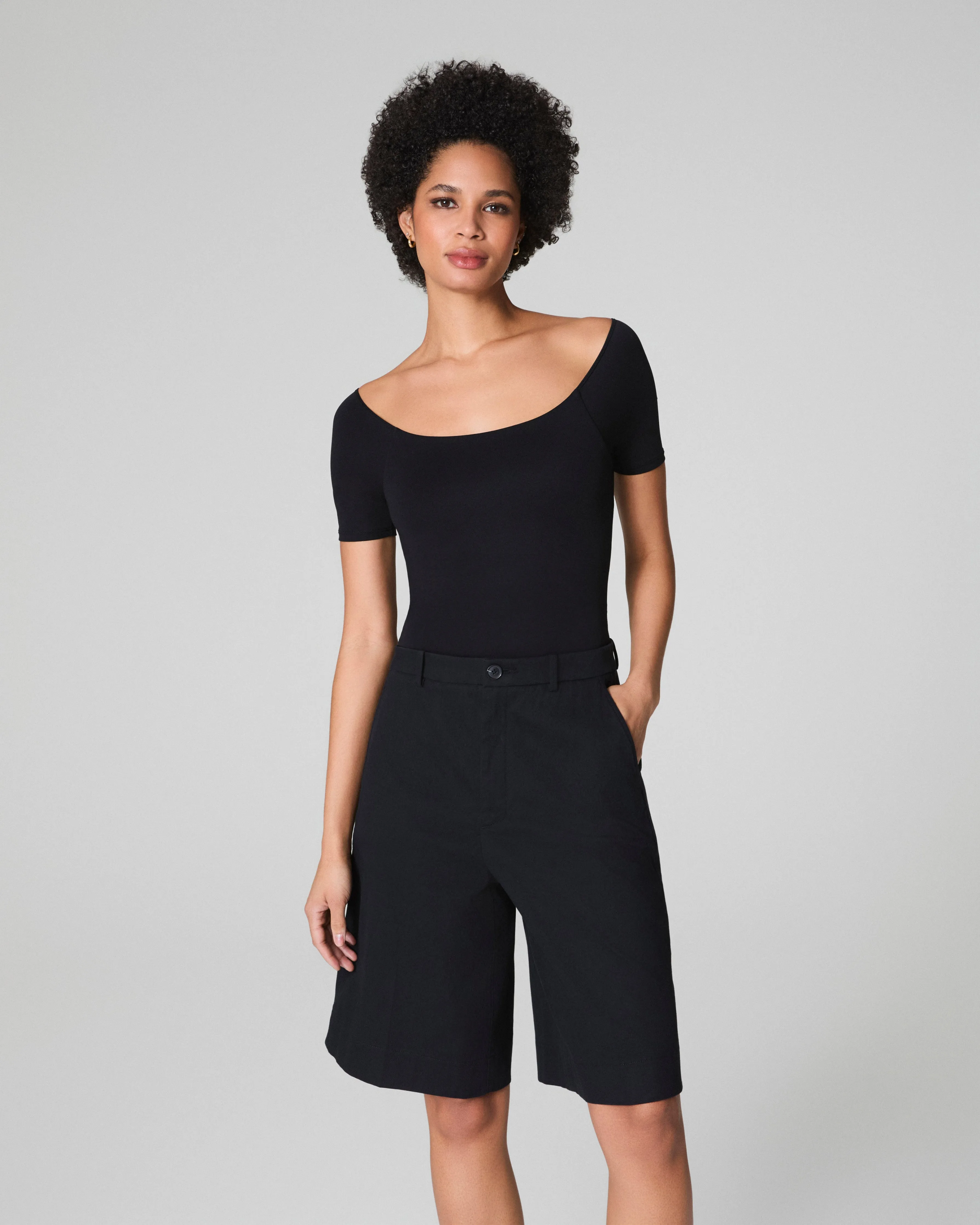 SPANXsmooth™ Jersey Scoop Neck Thong Bodysuit sold by SPANX