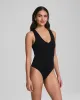SPANXsmooth™ Jersey V-Neck Thong Bodysuit sold by SPANX