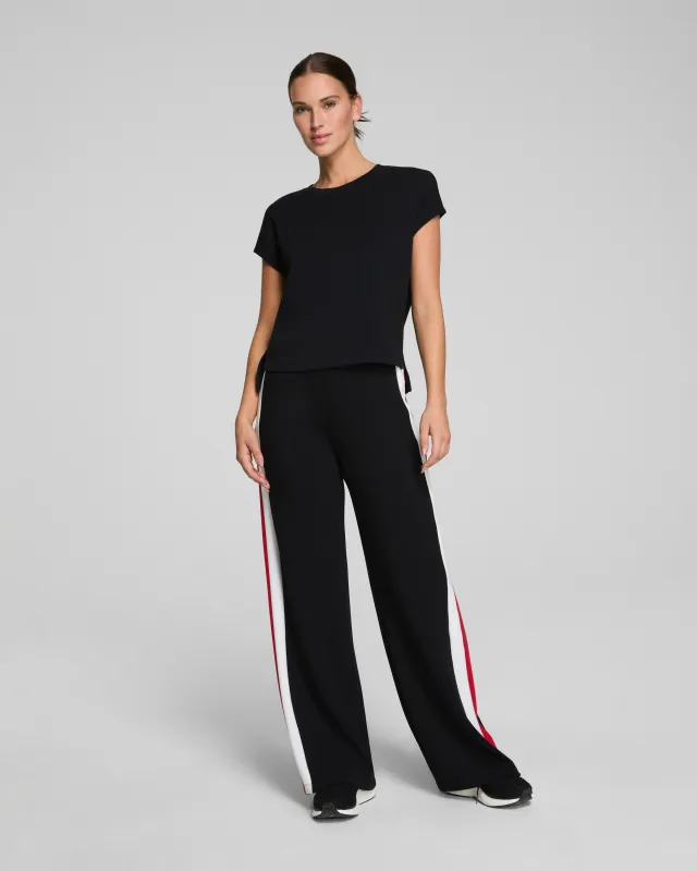 SPANX AirEssentials® Colorblock Wide Leg Track Pant sold by SPANX