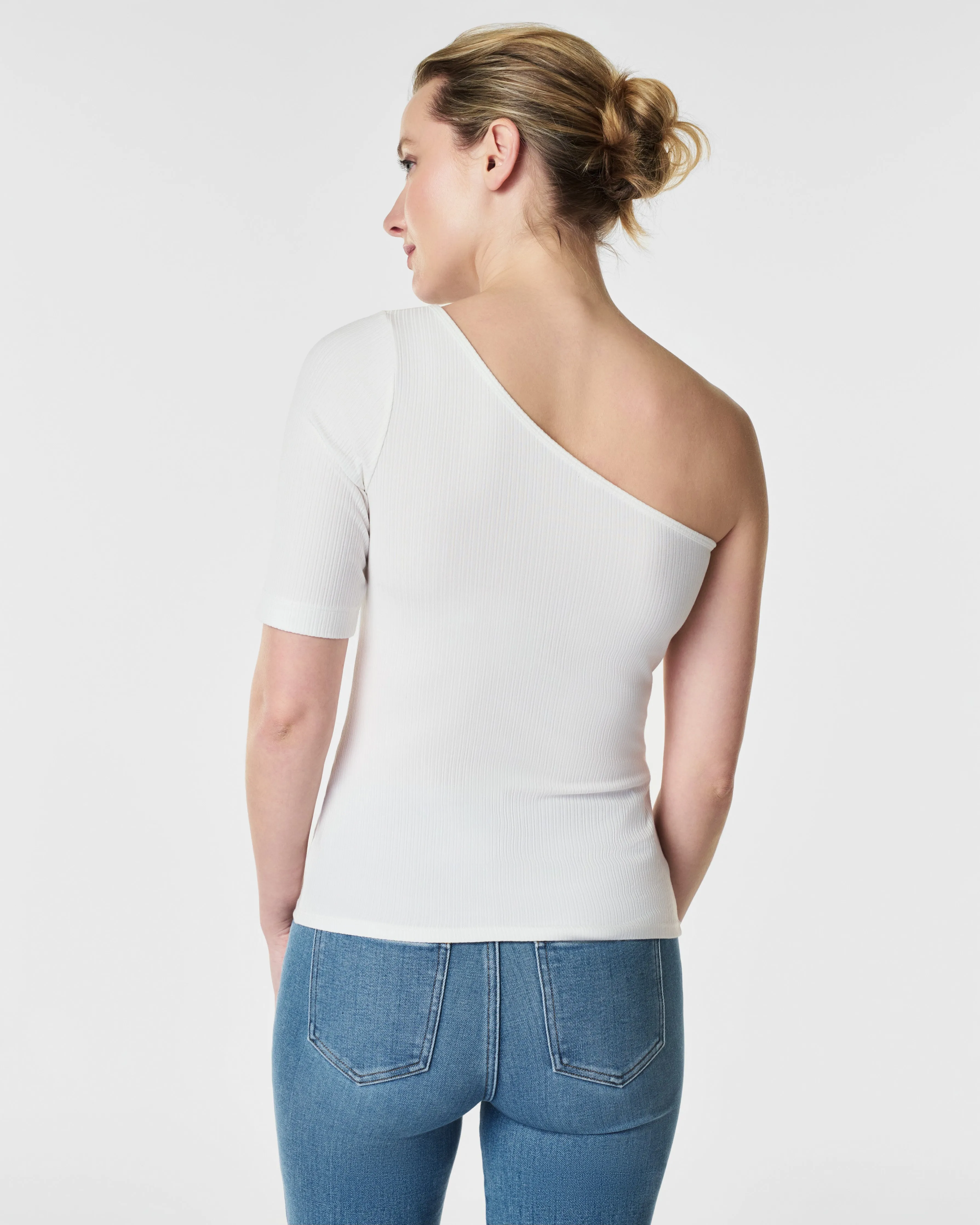 Stretch Rib One-Shoulder Top sold by SPANX product image thumbnail 2