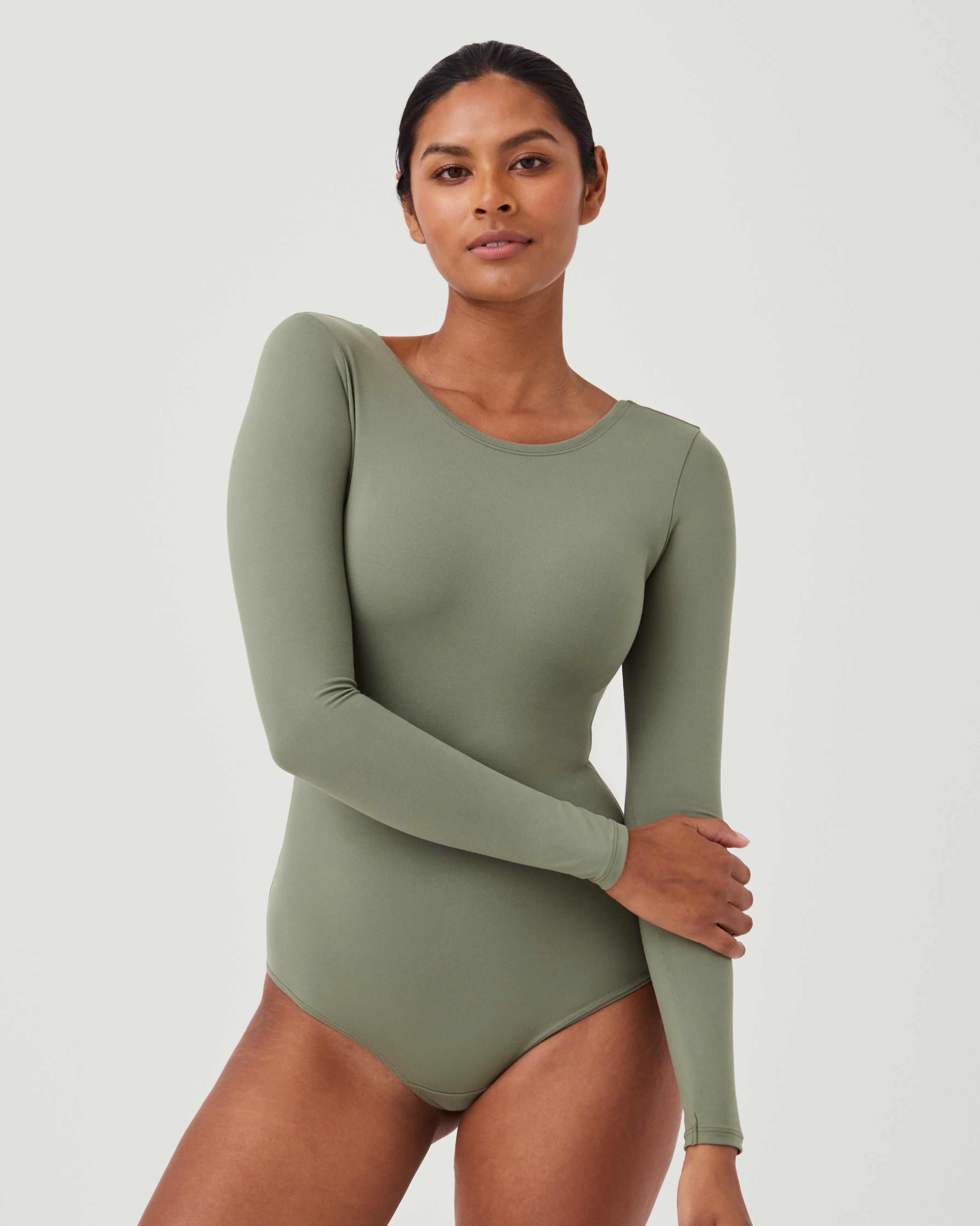 Suit Yourself Long Sleeve Scoop Neck Bodysuit sold by SPANX product image thumbnail 5