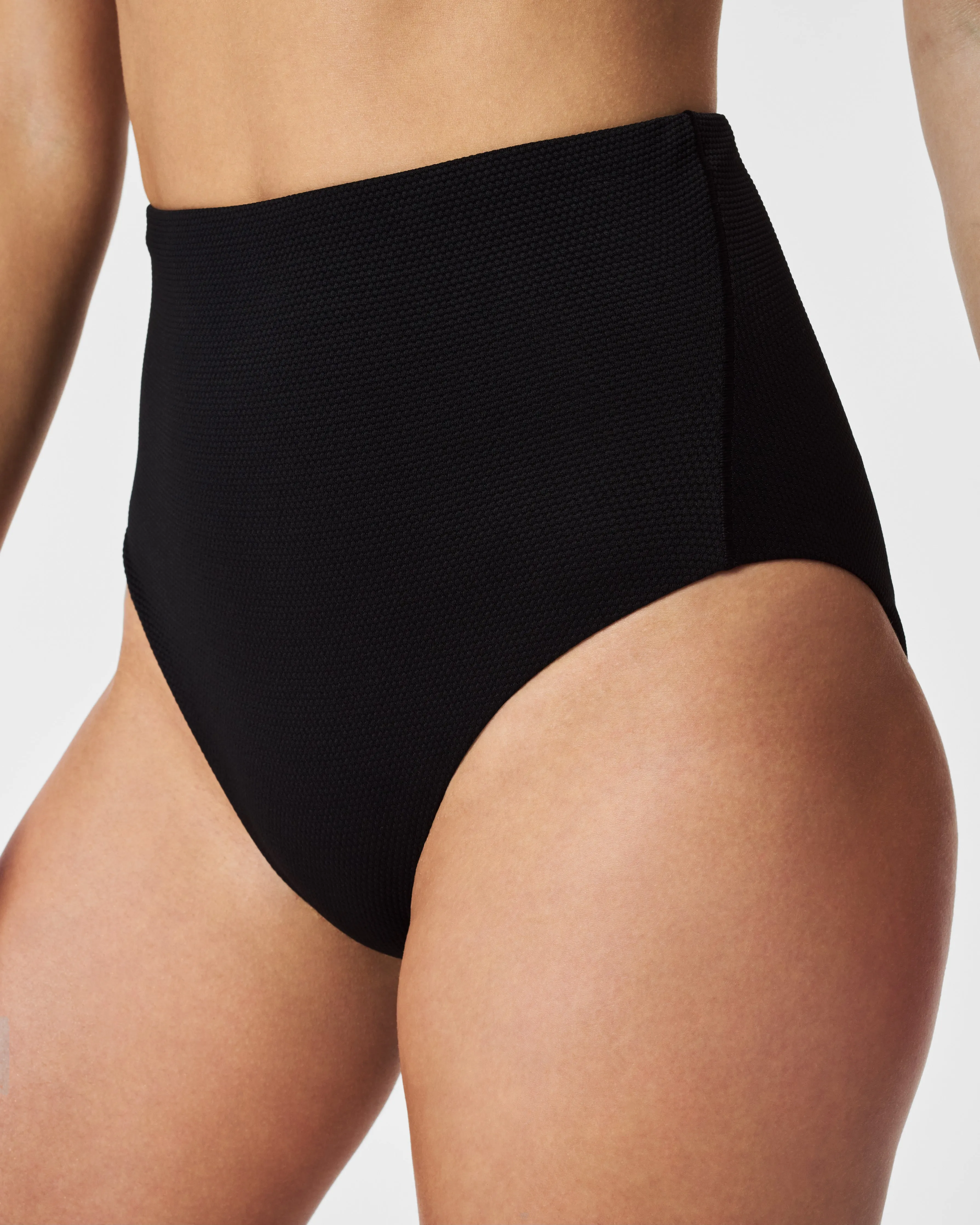 Pique Shaping Swim, Ultra Hi-Rise Cheeky Bottom sold by SPANX