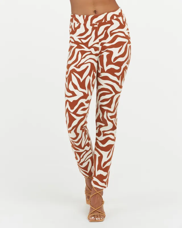 On-the-Go Printed Ankle Slim Straight Pant sold by SPANX