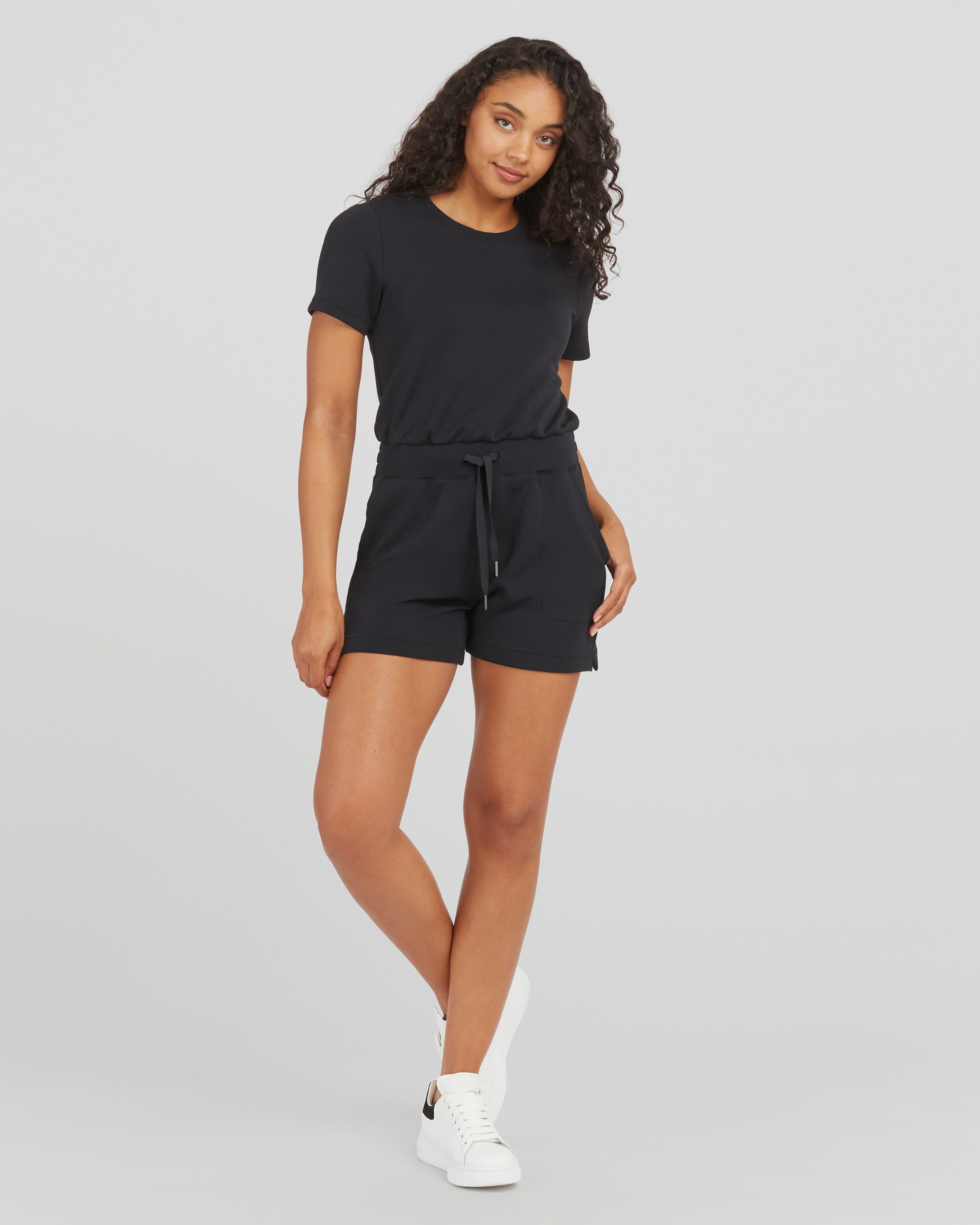 AirEssentials Short Sleeve Romper sold by SPANX