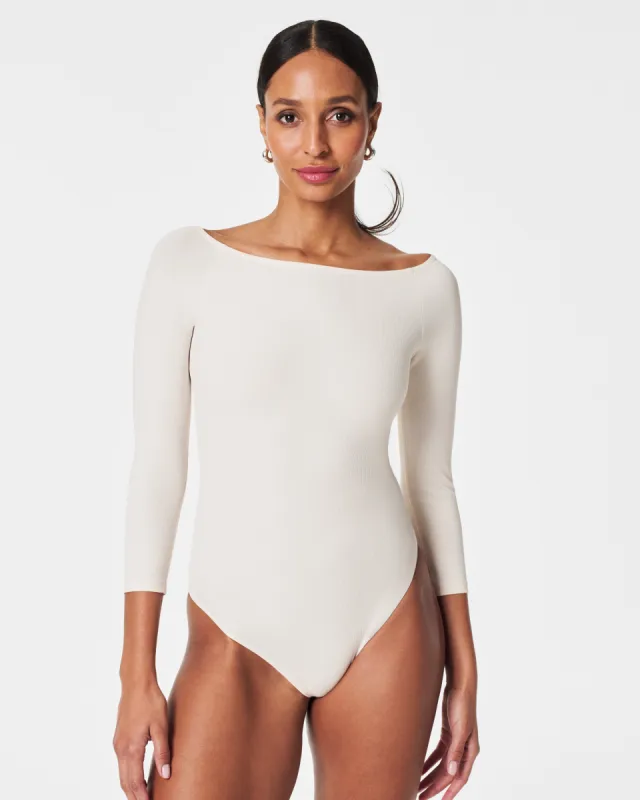 Suit Yourself Boat Neck Ribbed Bodysuit sold by SPANX