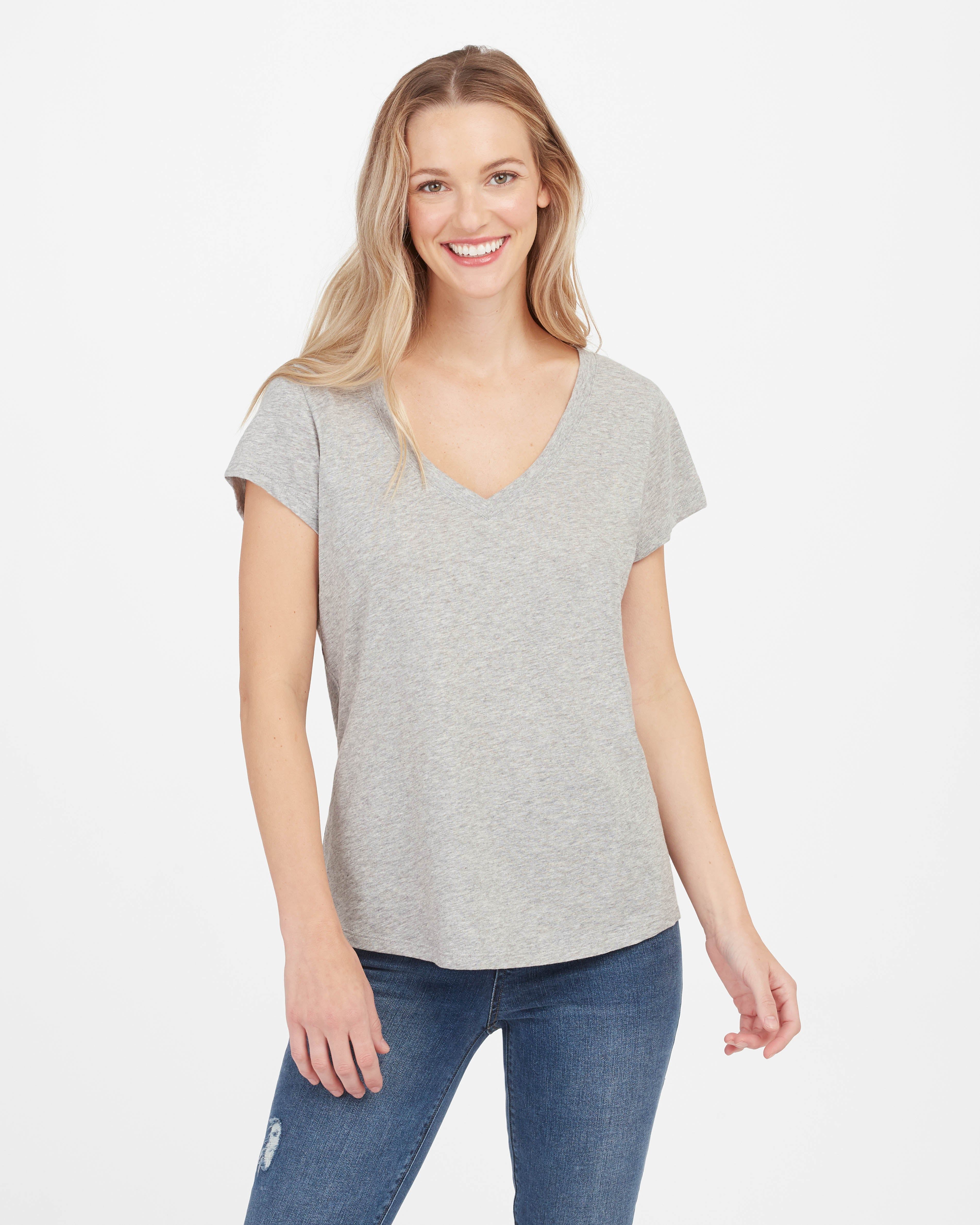 Pima Cotton V-Neck Tee sold by SPANX