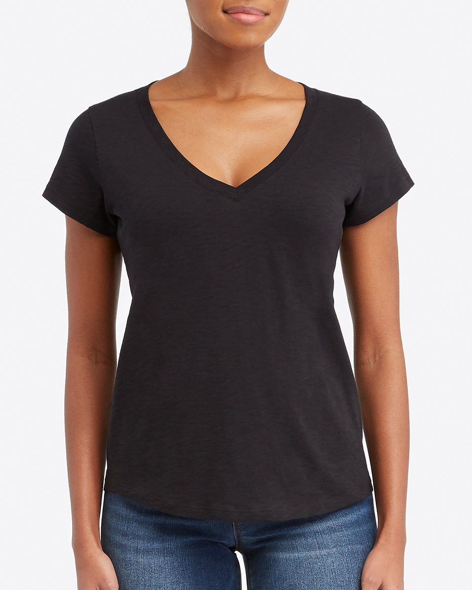 Pima Cotton V-Neck Tee sold by SPANX product image thumbnail 5