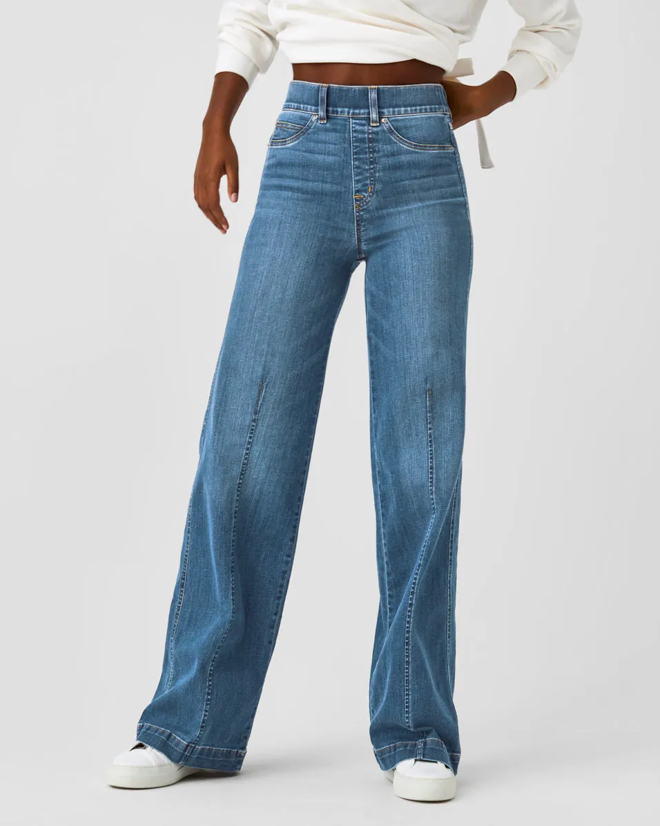 SPANXshape™ EveryWear Seamed-Front Wide Leg Jeans, Vintage Indigo sold by SPANX